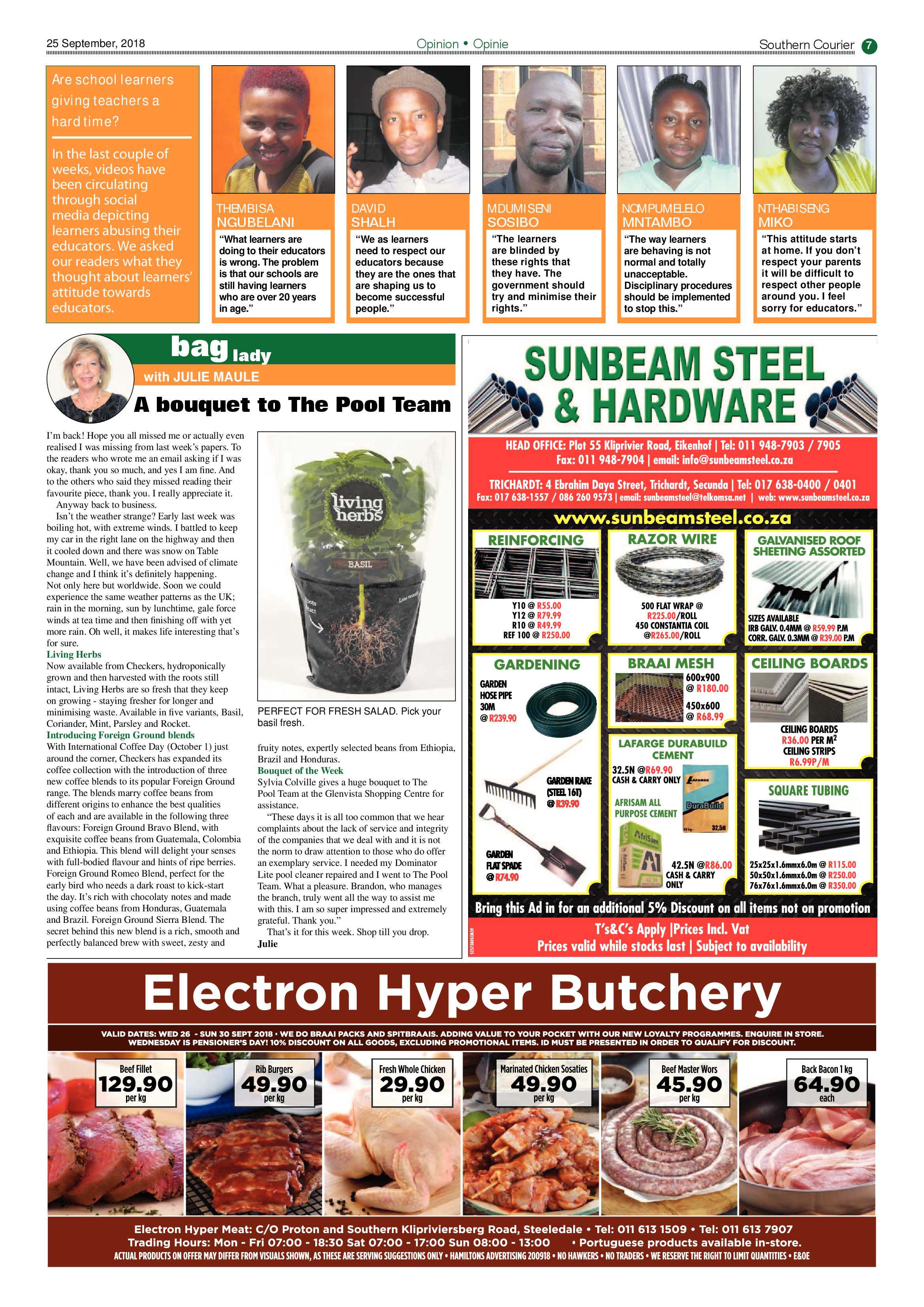 Southern Courier 25 September 2018 page 7