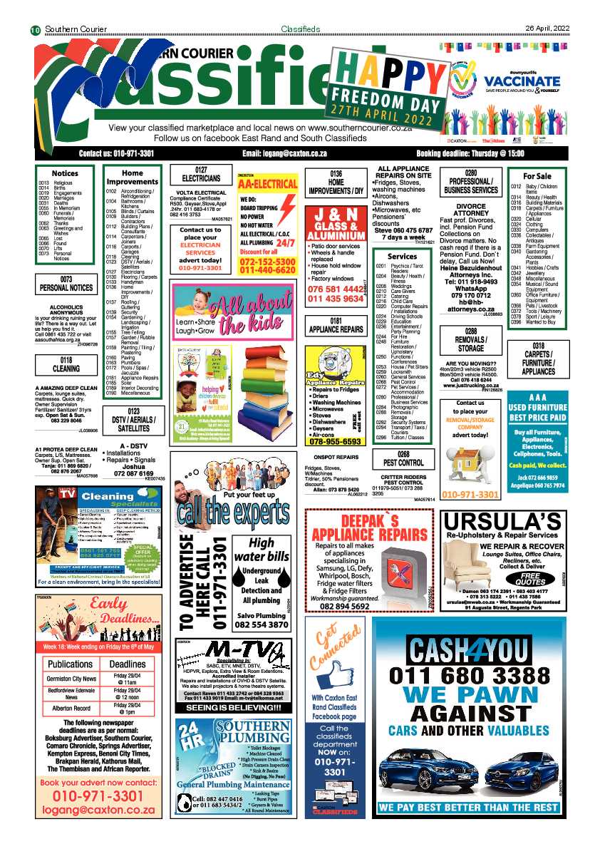 Southern Courier 26 April 2022 page 12