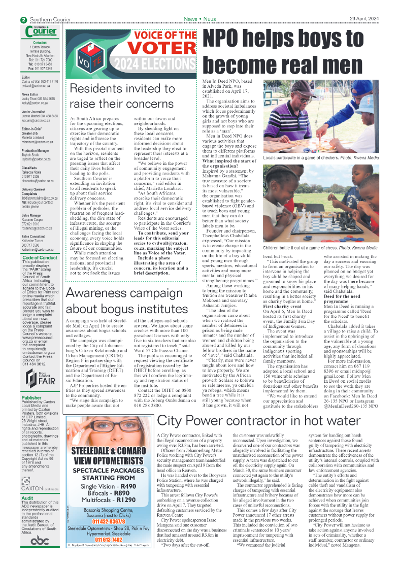 Southern Courier 26 April 2024 page 4