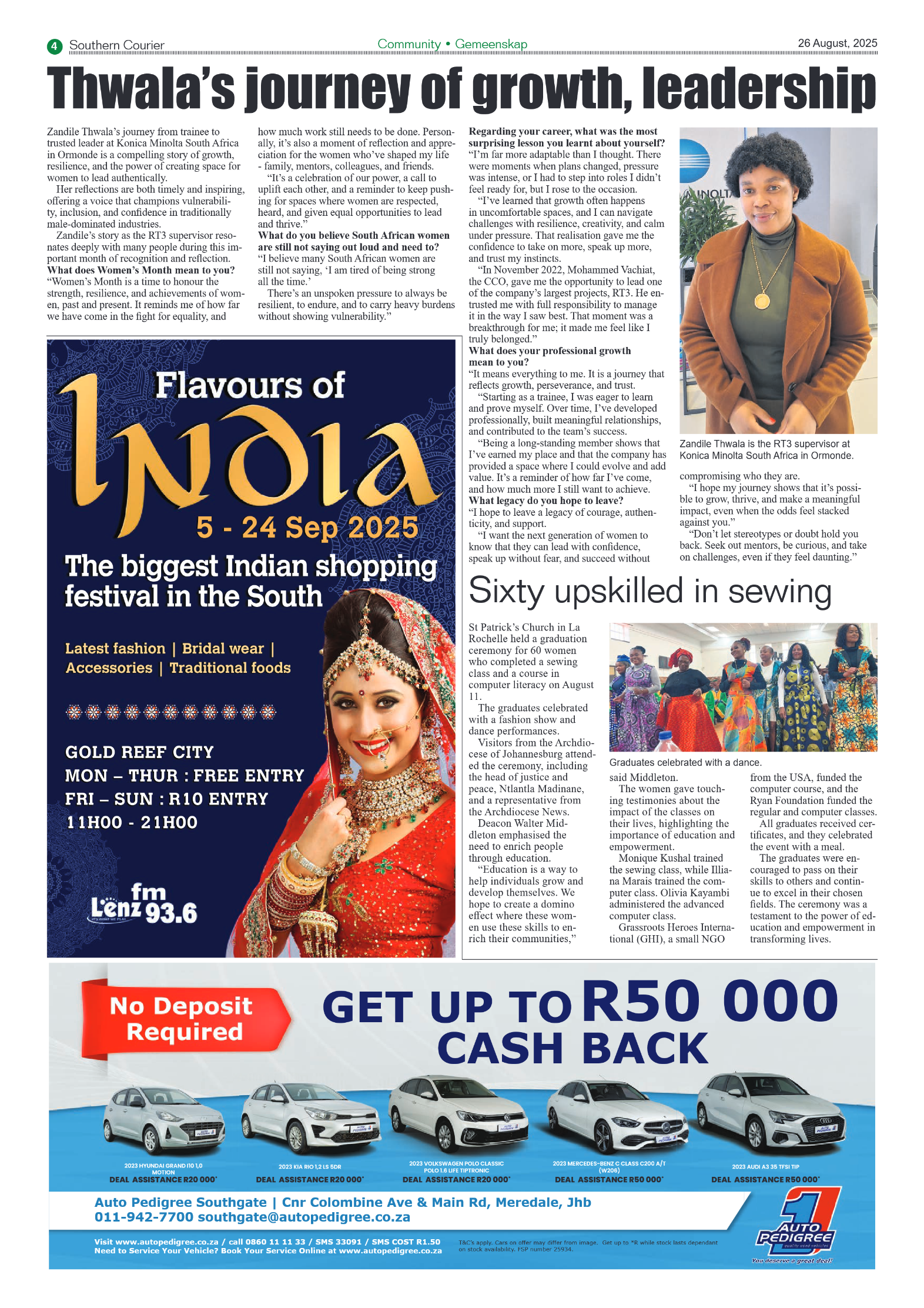 Southern Courier 26 August 2025 page 4