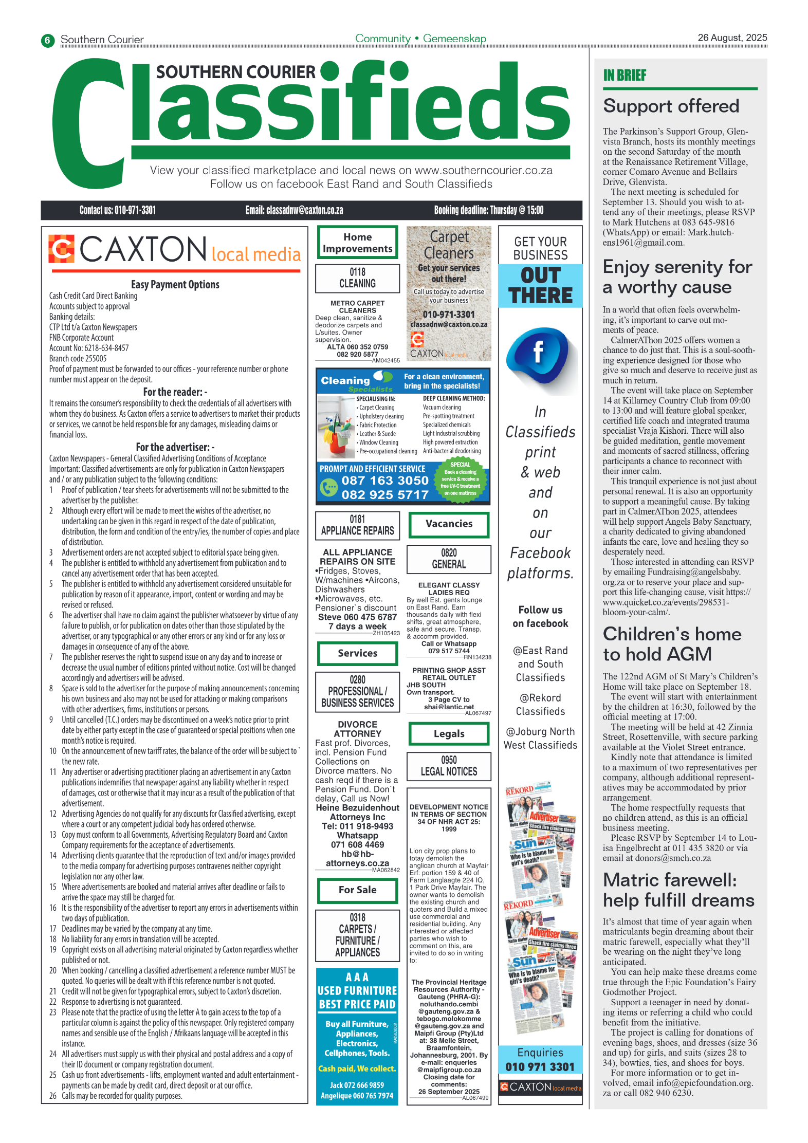 Southern Courier 26 August 2025 page 6