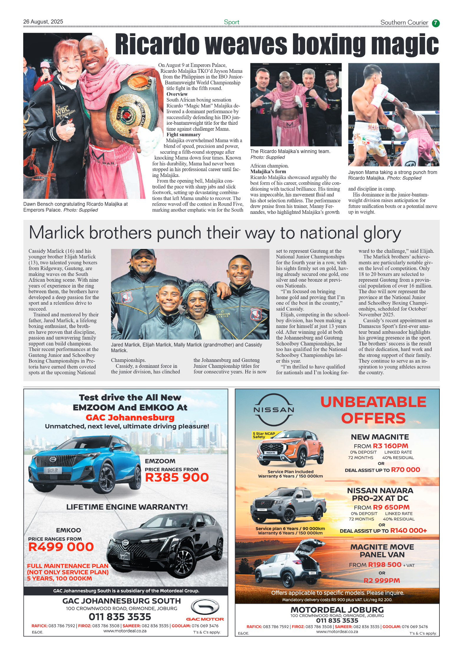Southern Courier 26 August 2025 page 7