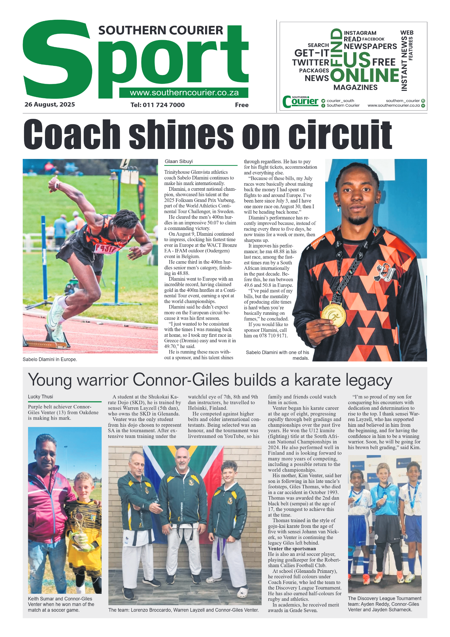 Southern Courier 26 August 2025 page 8