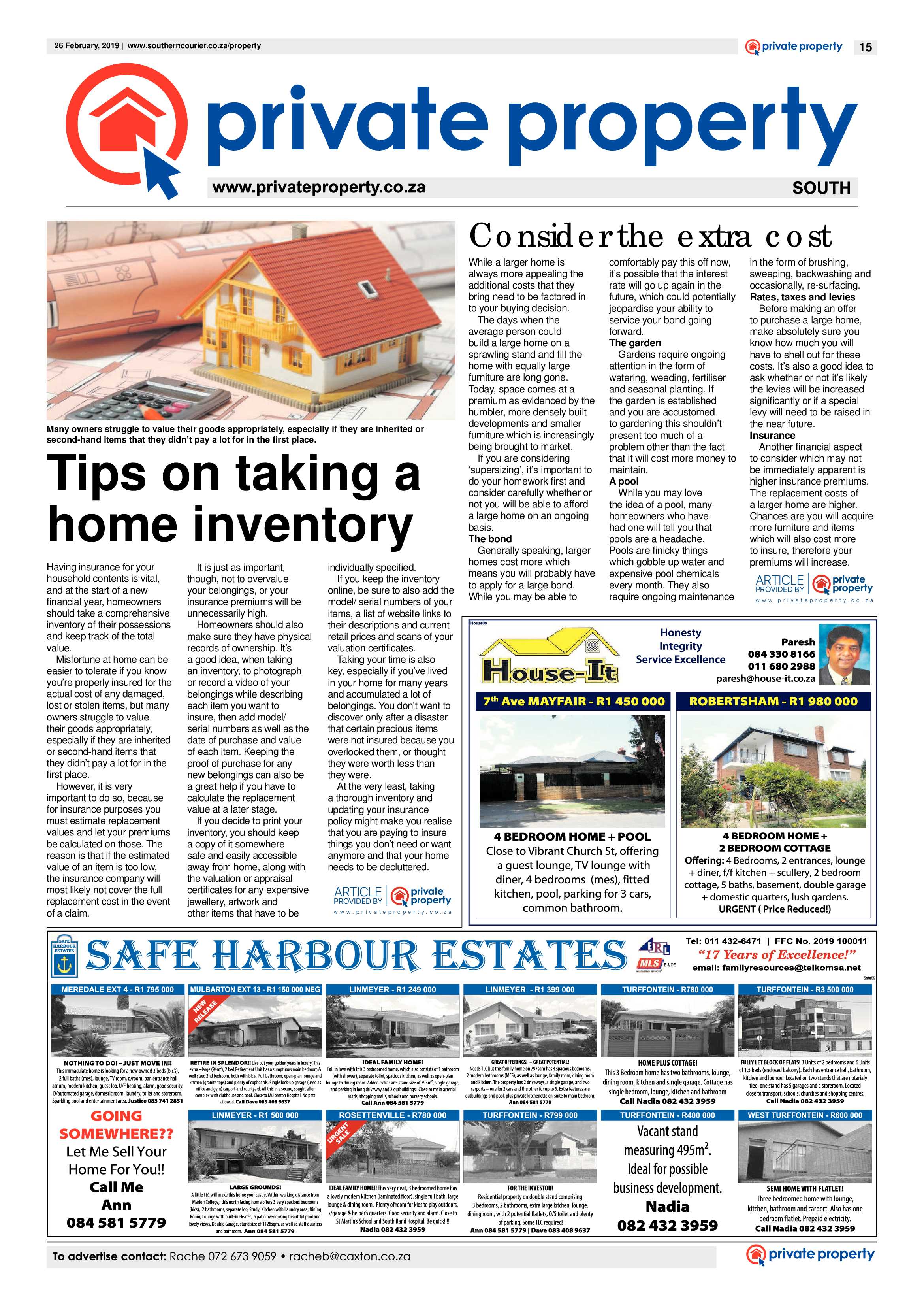Southern Courier 26 February 2019 page 15