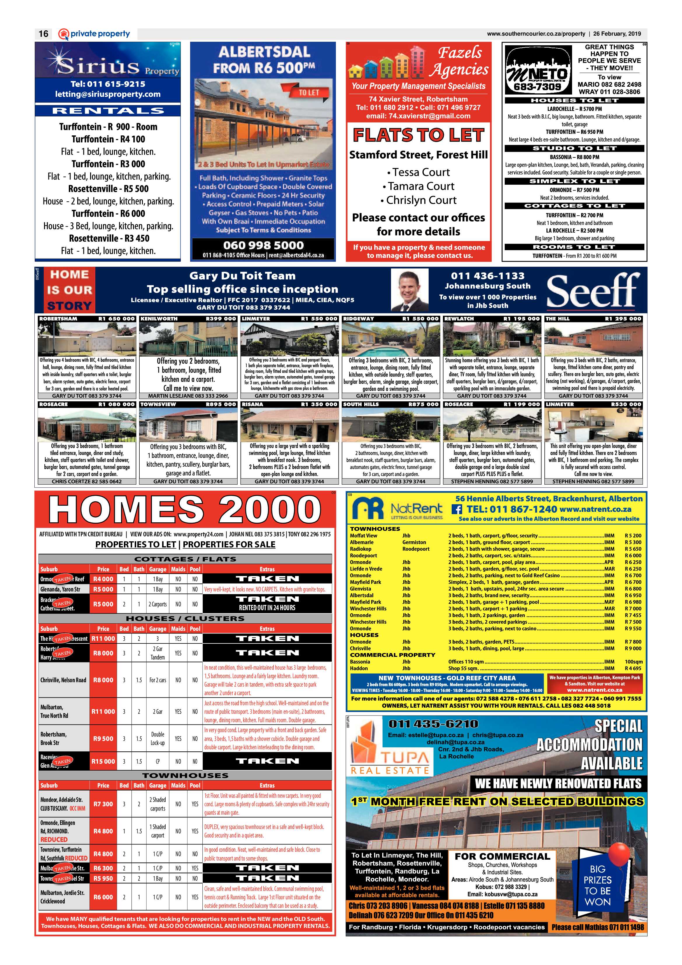 Southern Courier 26 February 2019 page 16
