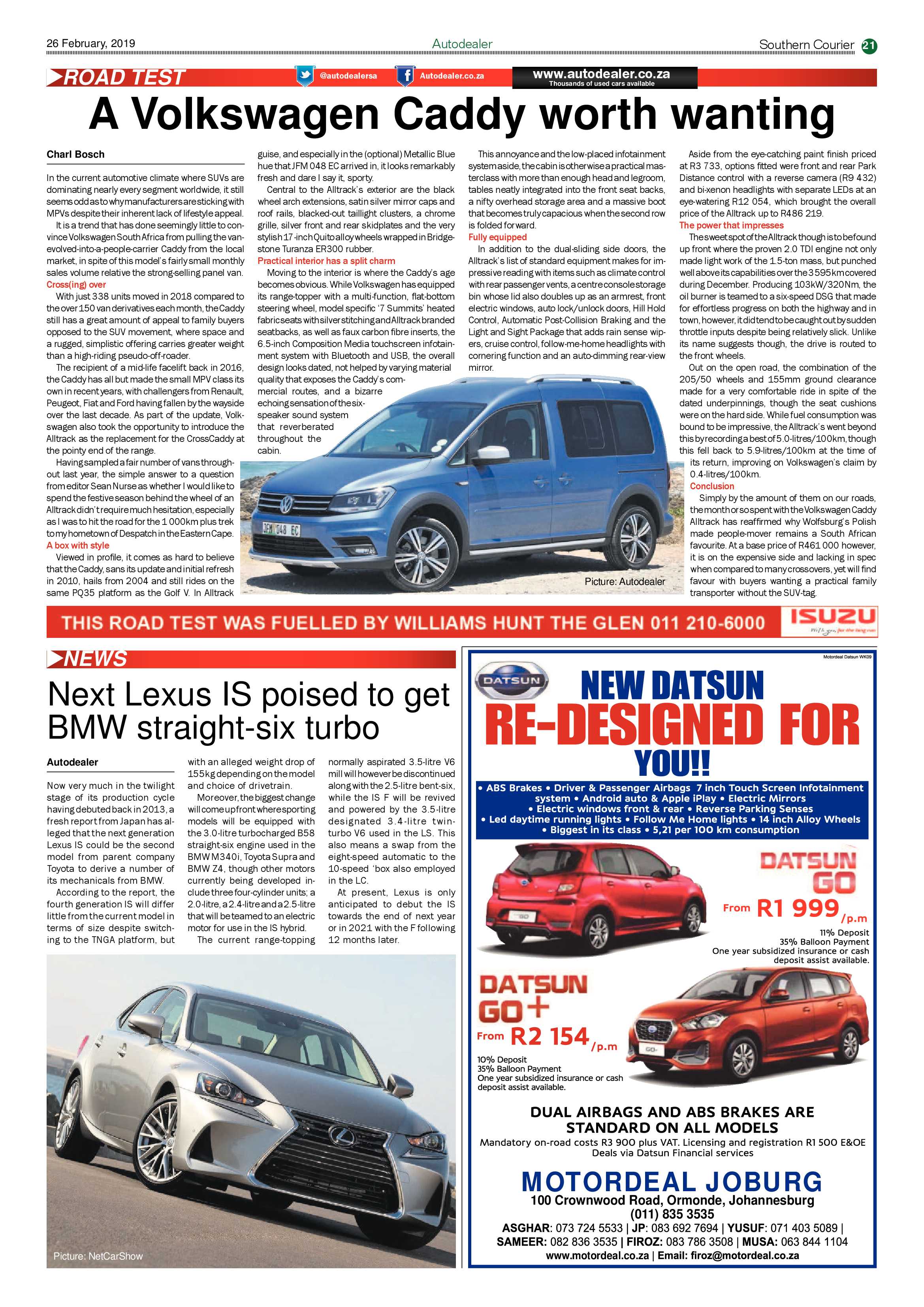 Southern Courier 26 February 2019 page 21