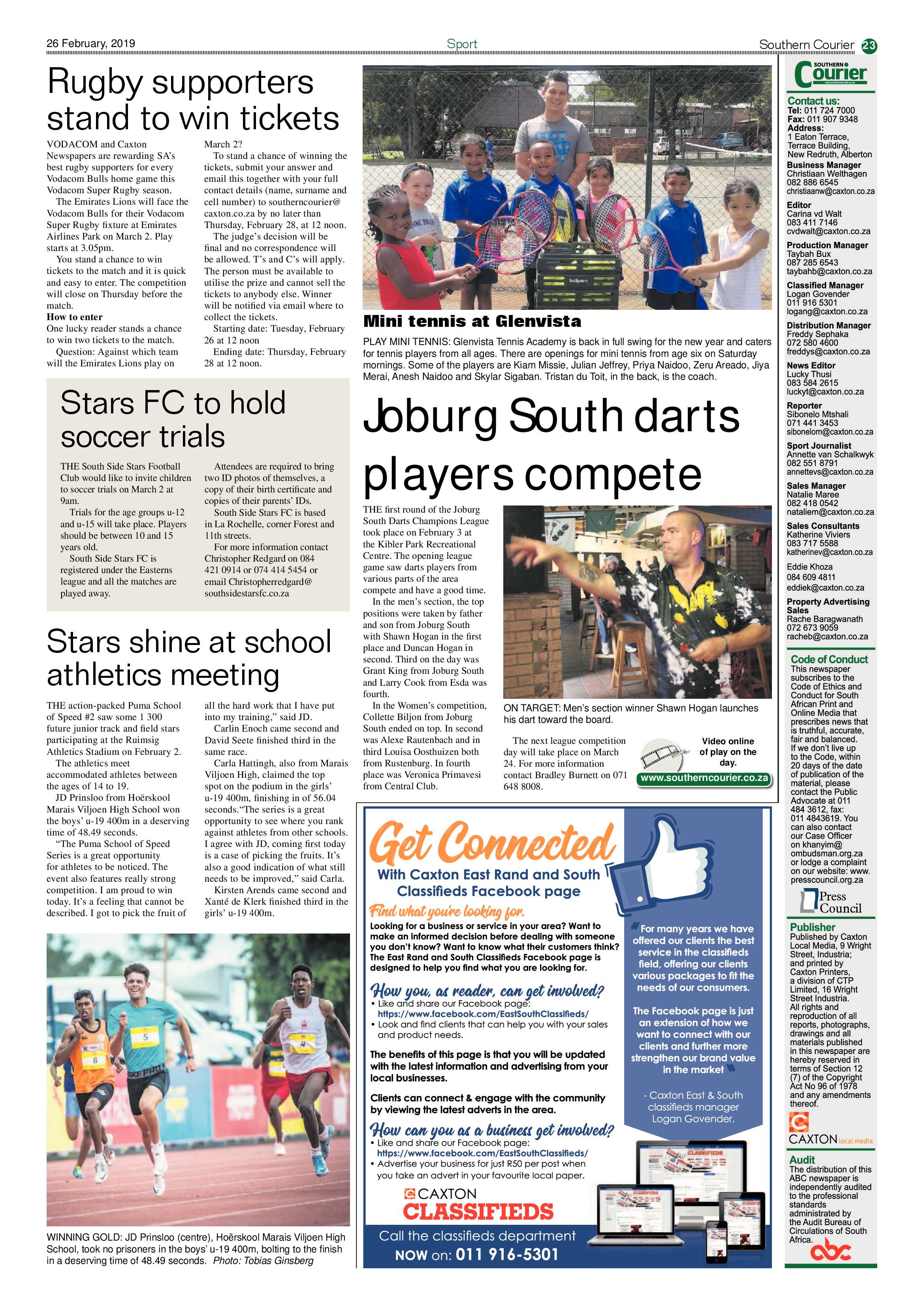 Southern Courier 26 February 2019 page 23