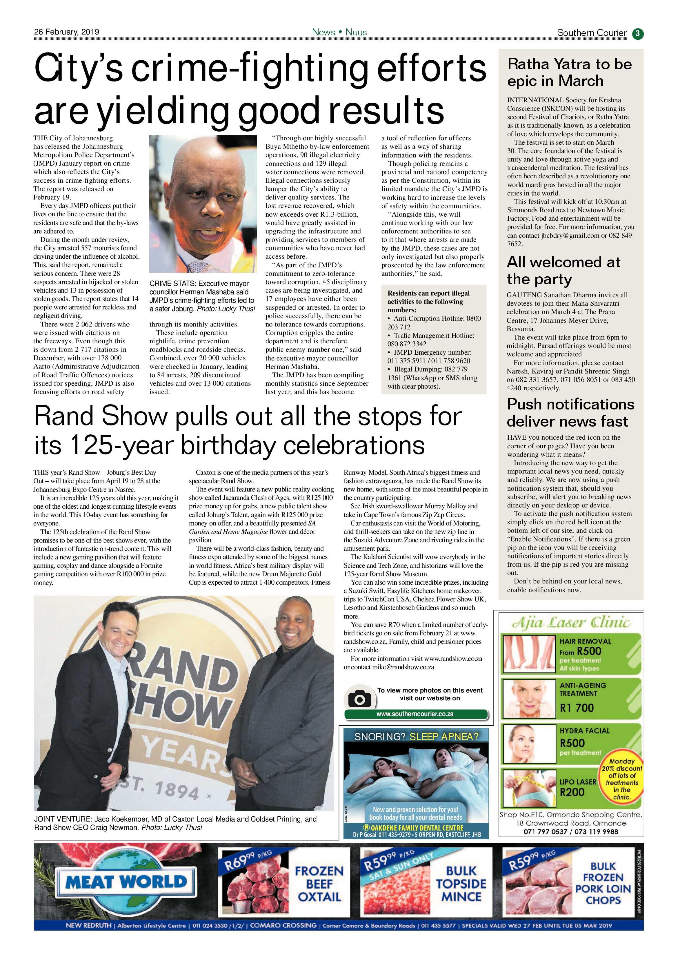 Southern Courier 26 February 2019 page 3