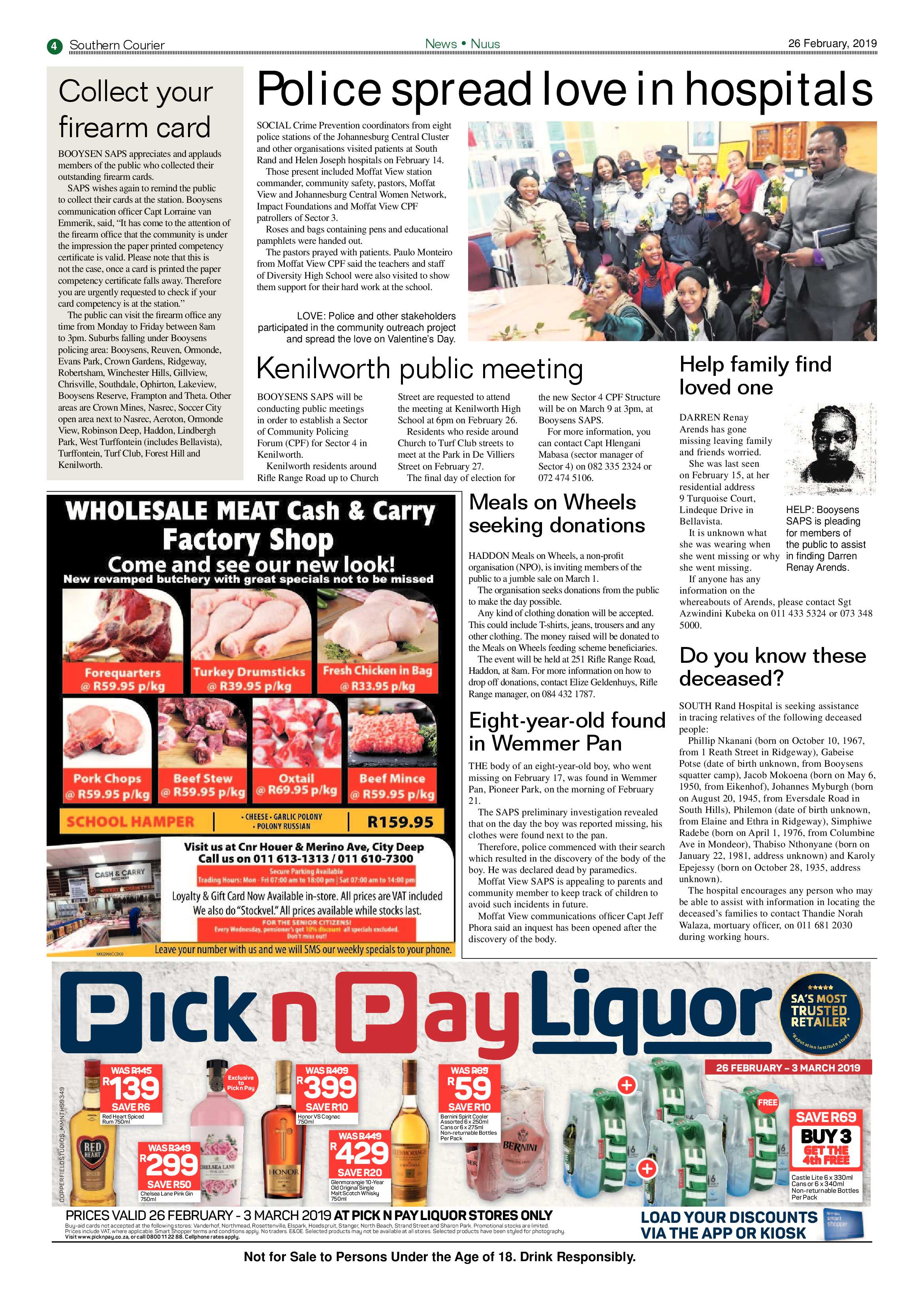 Southern Courier 26 February 2019 page 4
