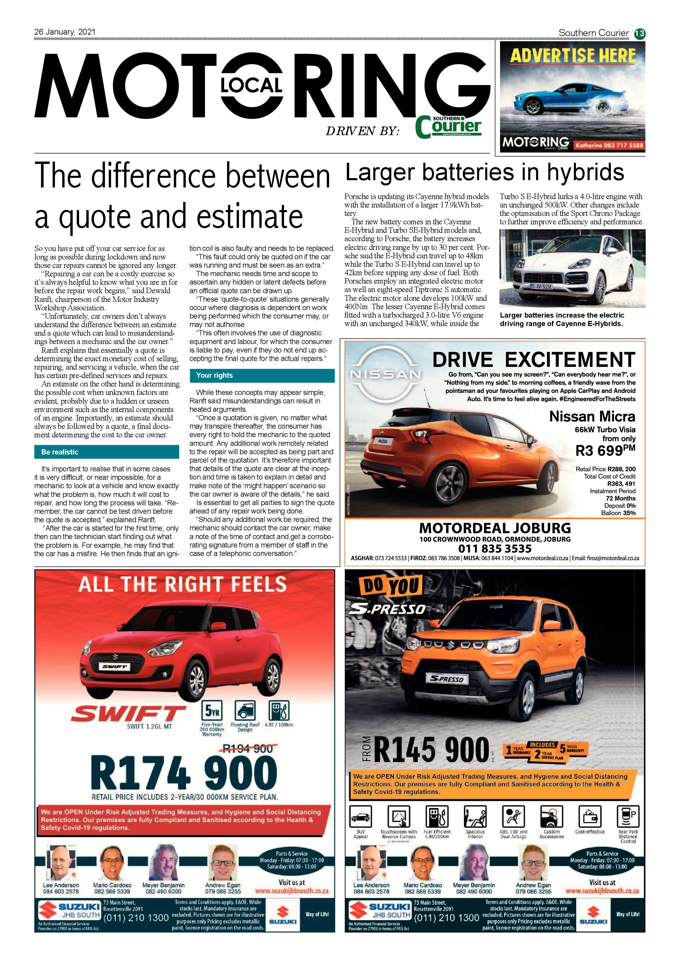 Southern Courier 26 January 2021 page 13