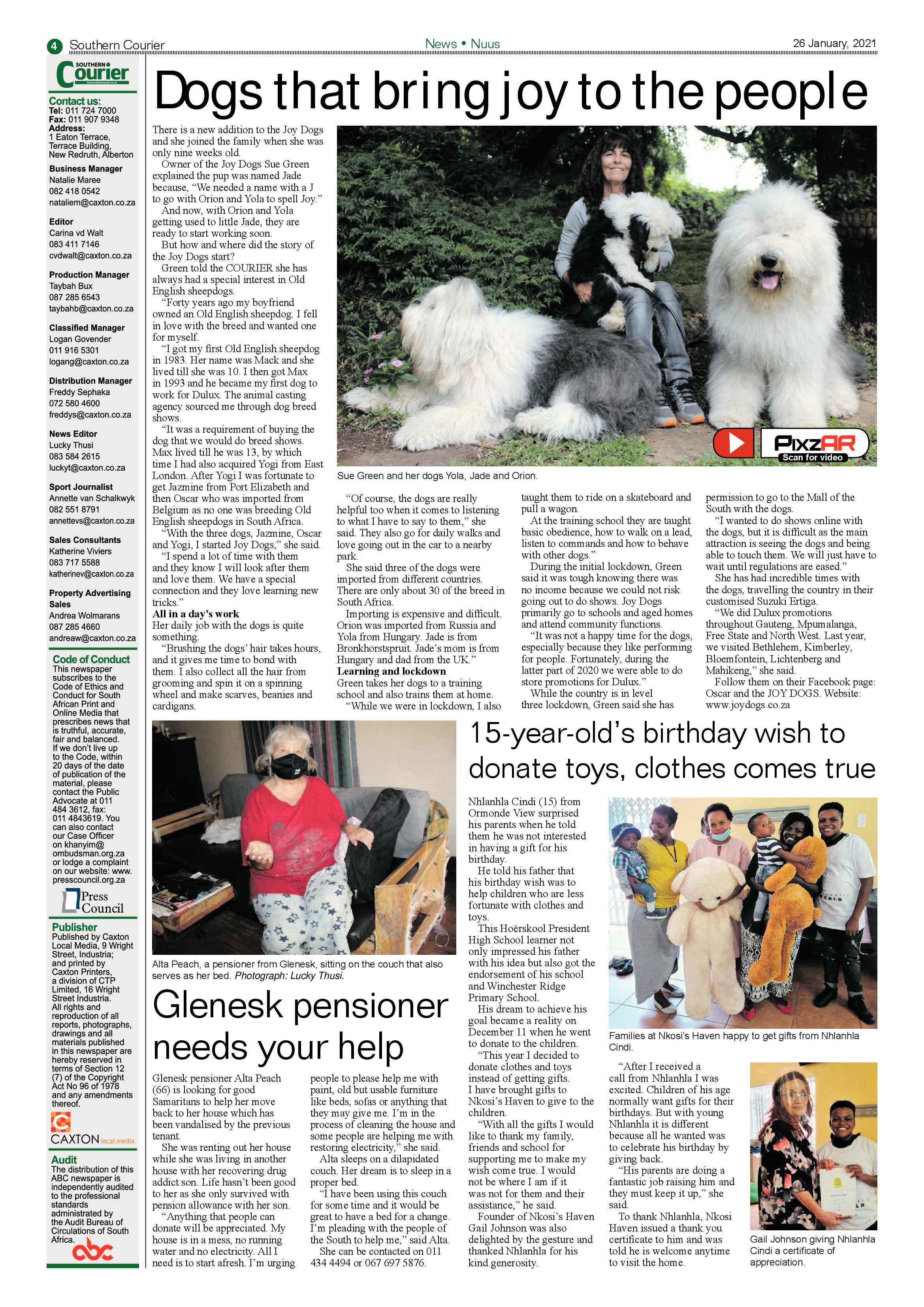 Southern Courier 26 January 2021 page 4