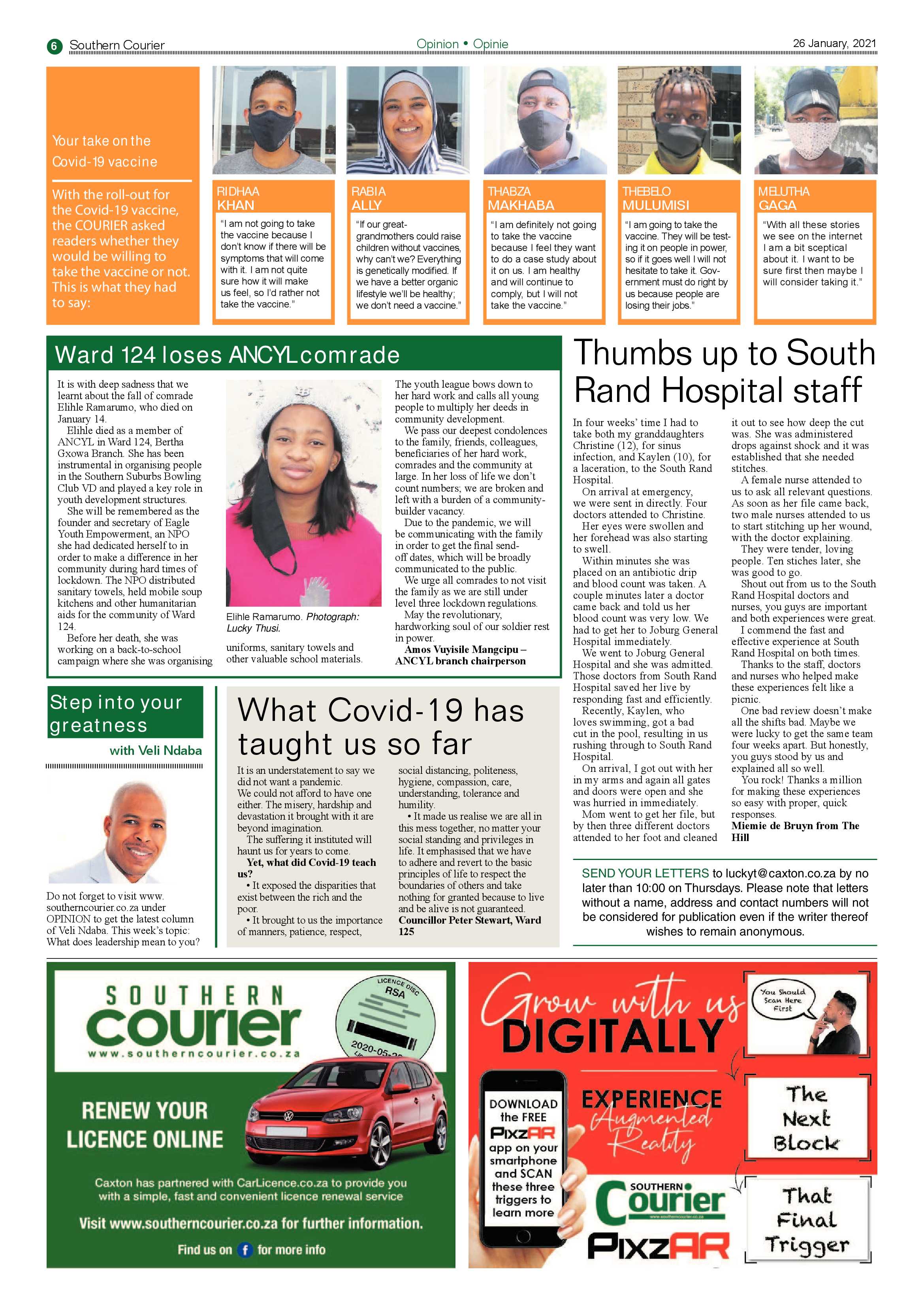 Southern Courier 26 January 2021 page 6