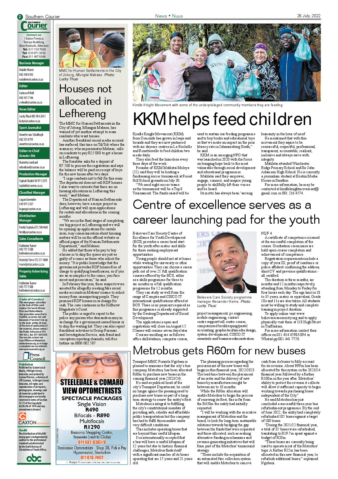 Southern Courier 26 July 2022 page 4