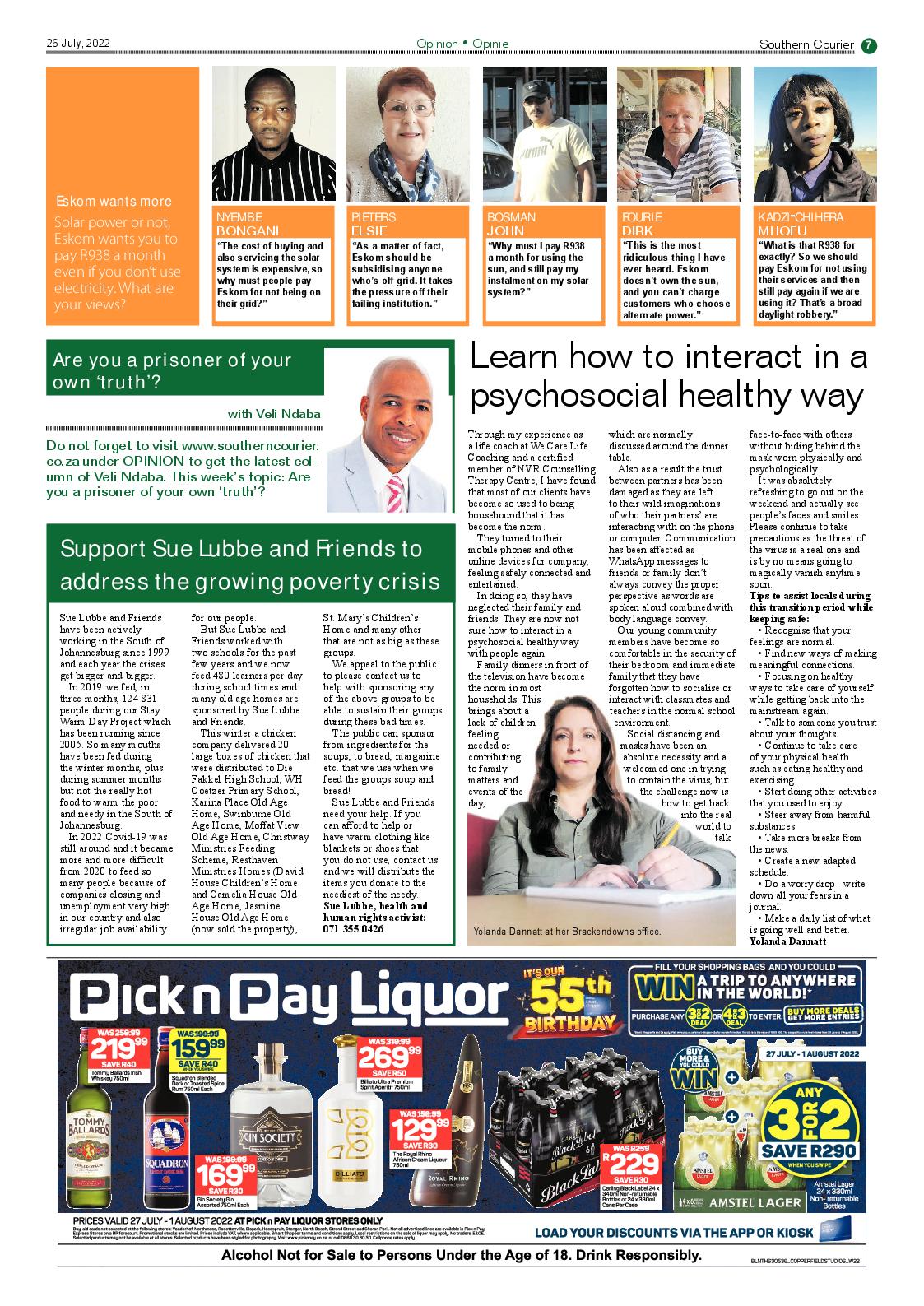 Southern Courier 26 July 2022 page 9
