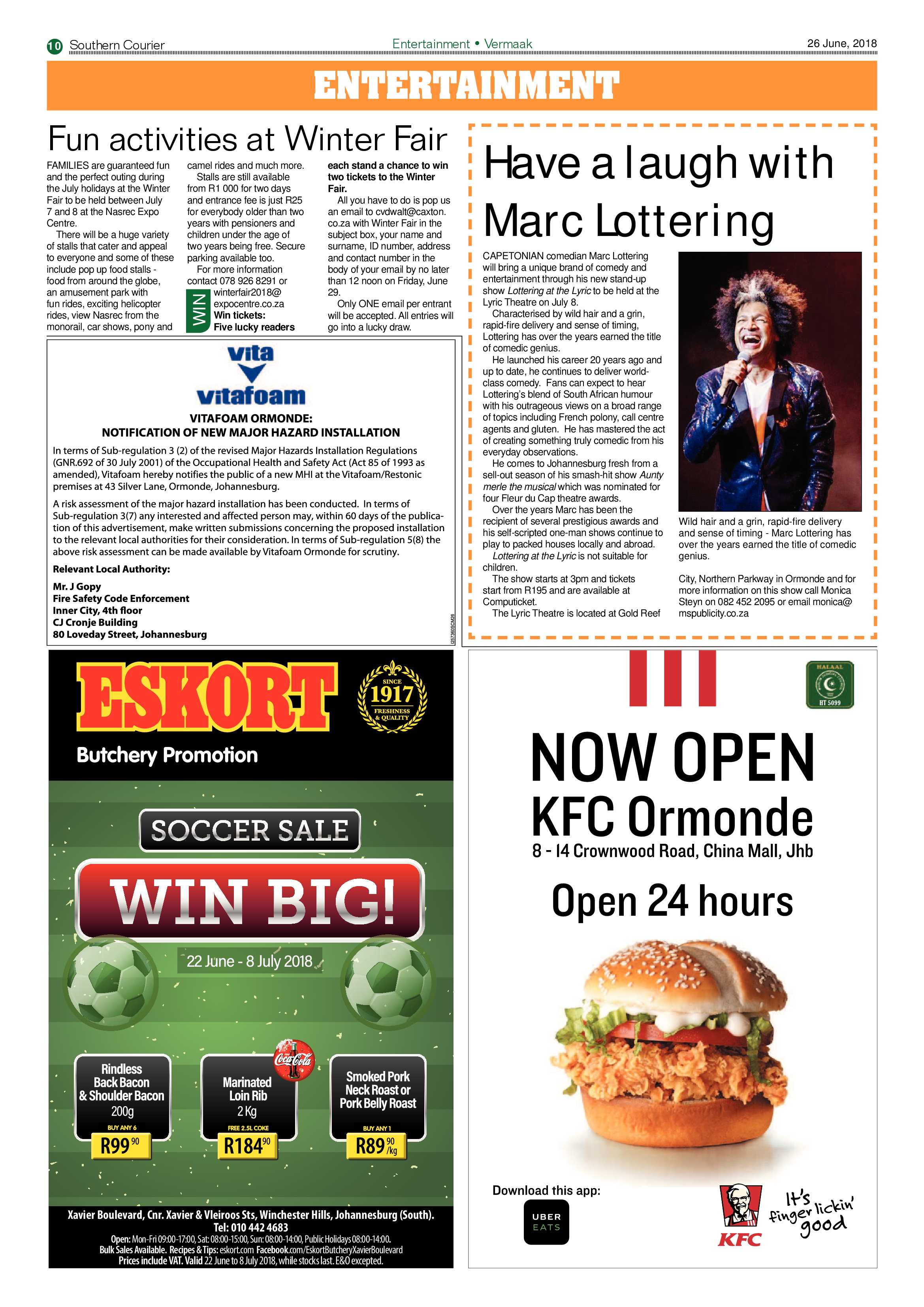 Southern Courier 26 June 2018 page 10