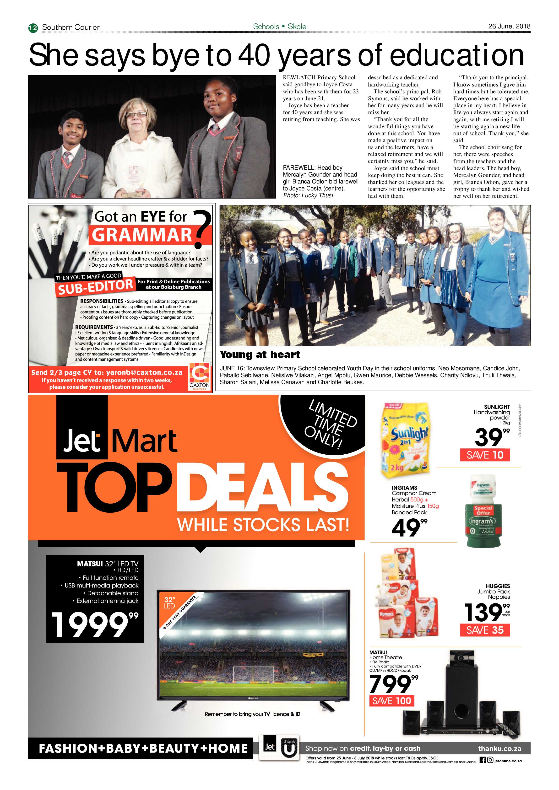Southern Courier 26 June 2018 page 12