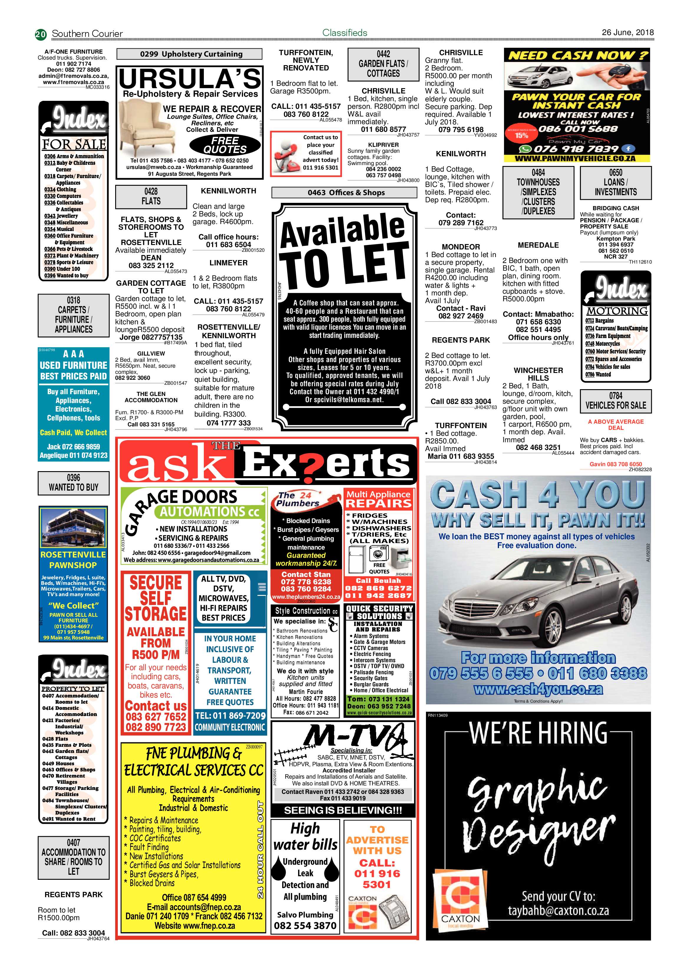 Southern Courier 26 June 2018 page 20