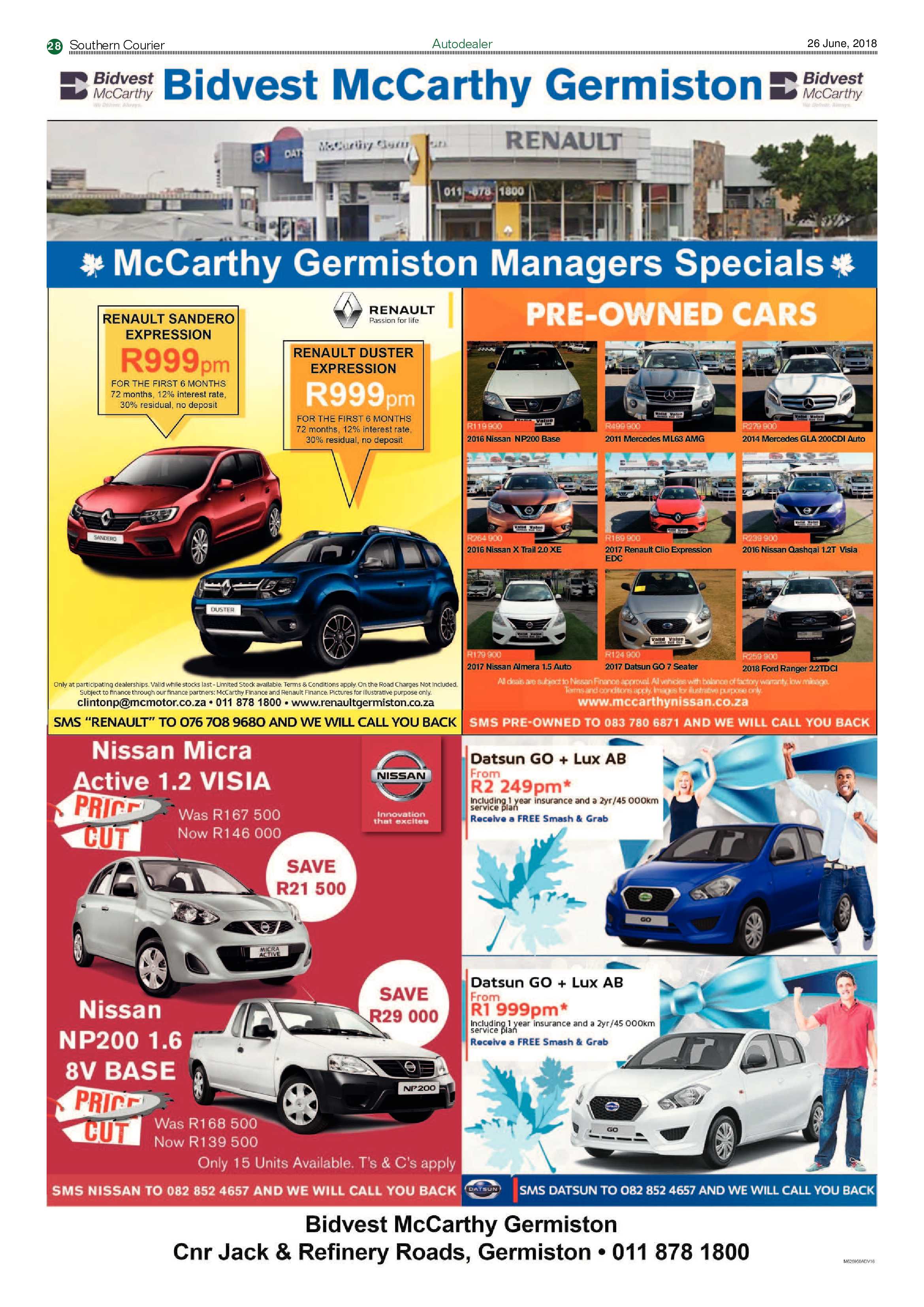 Southern Courier 26 June 2018 page 28