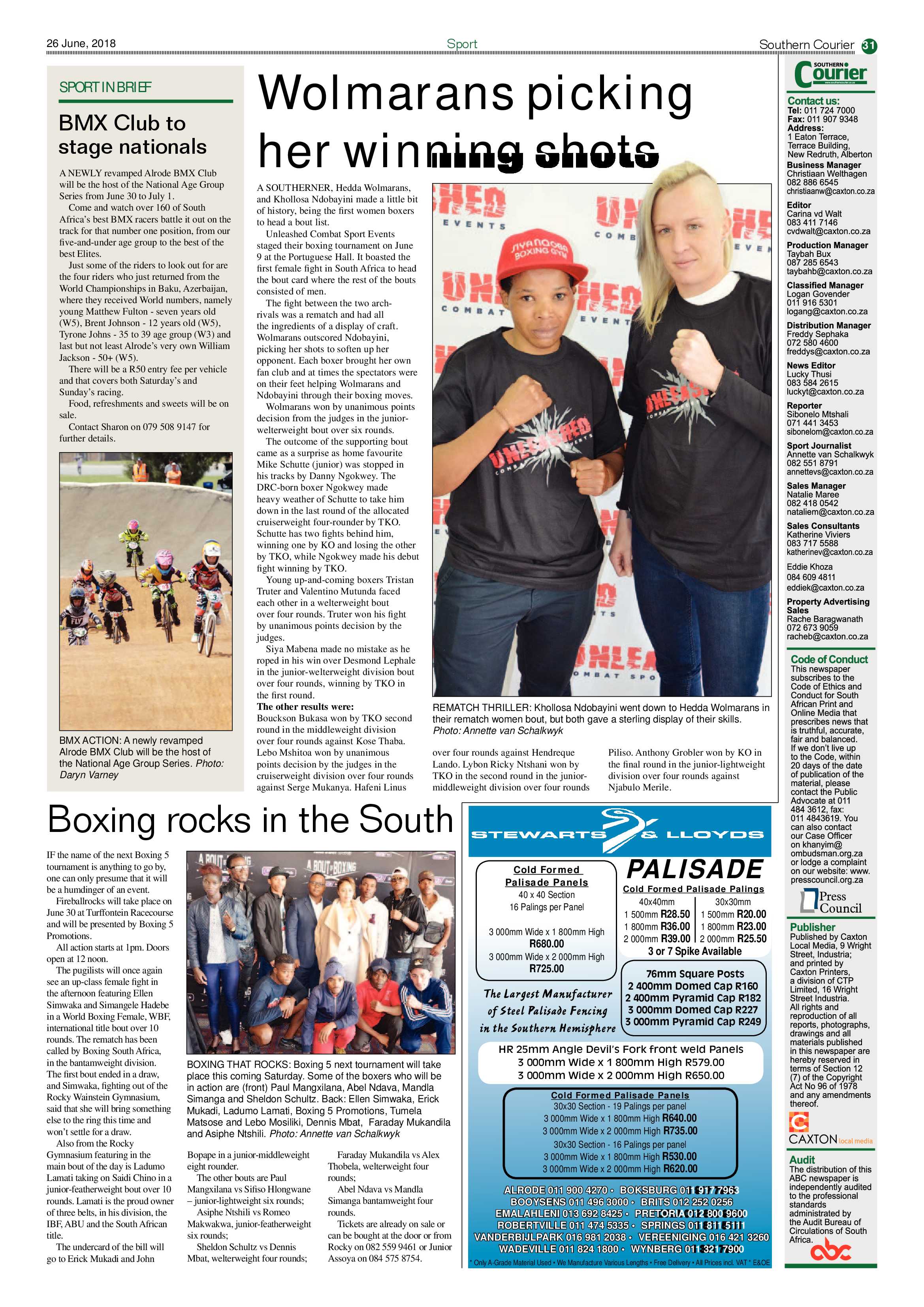 Southern Courier 26 June 2018 page 31