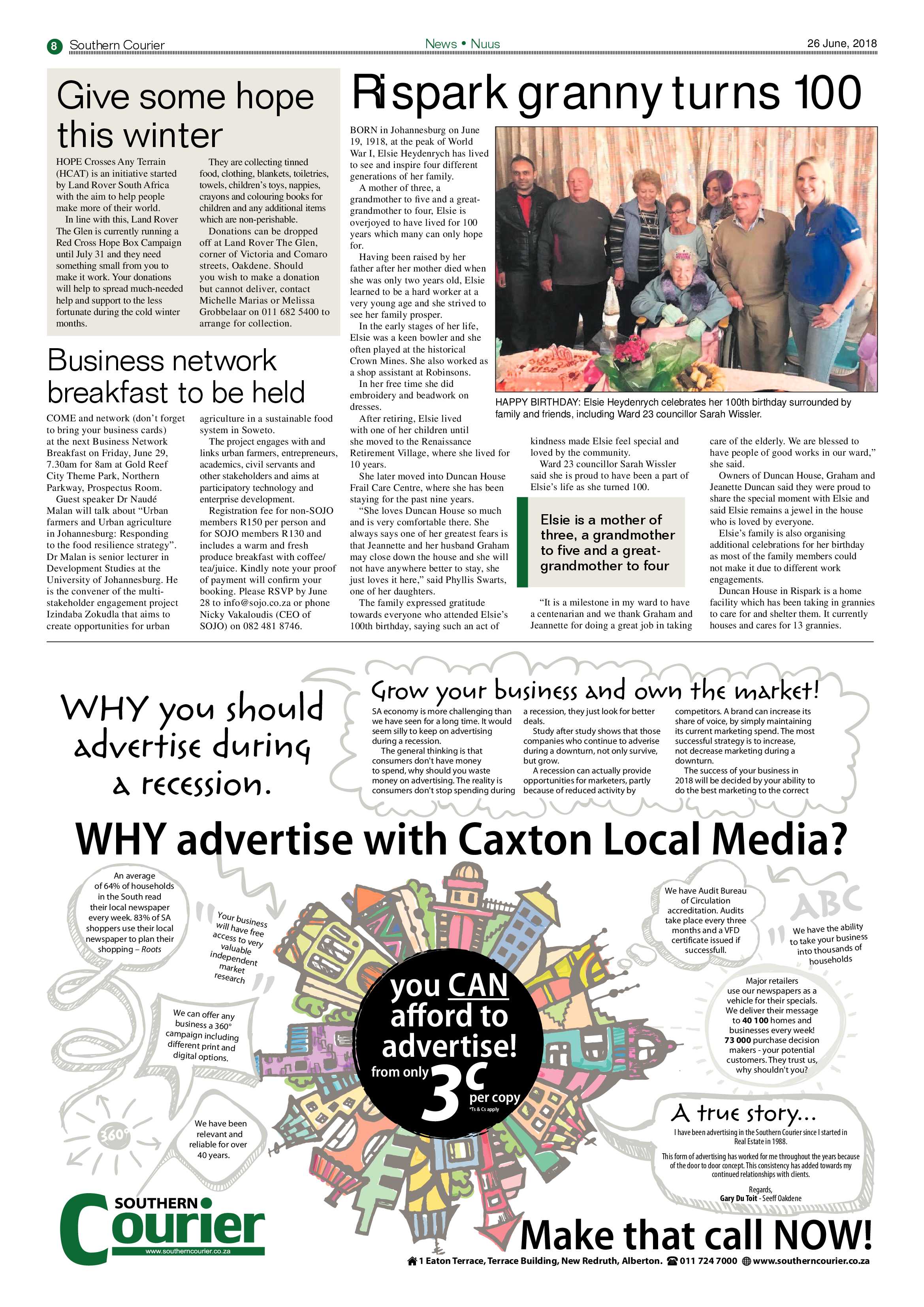Southern Courier 26 June 2018 page 8