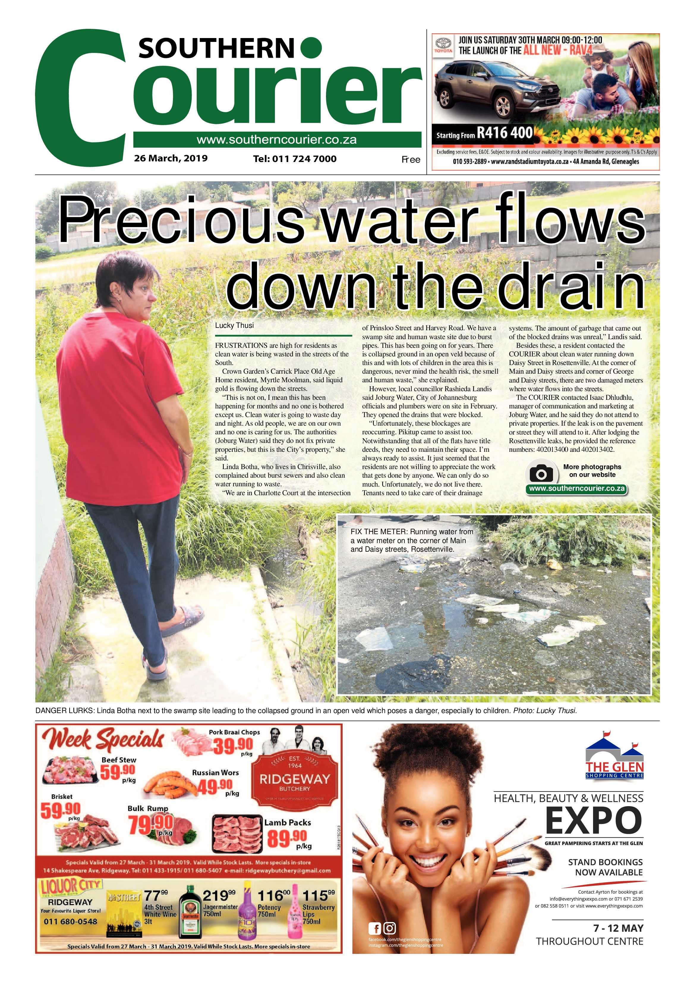 Southern Courier 26 March 2019 page 1