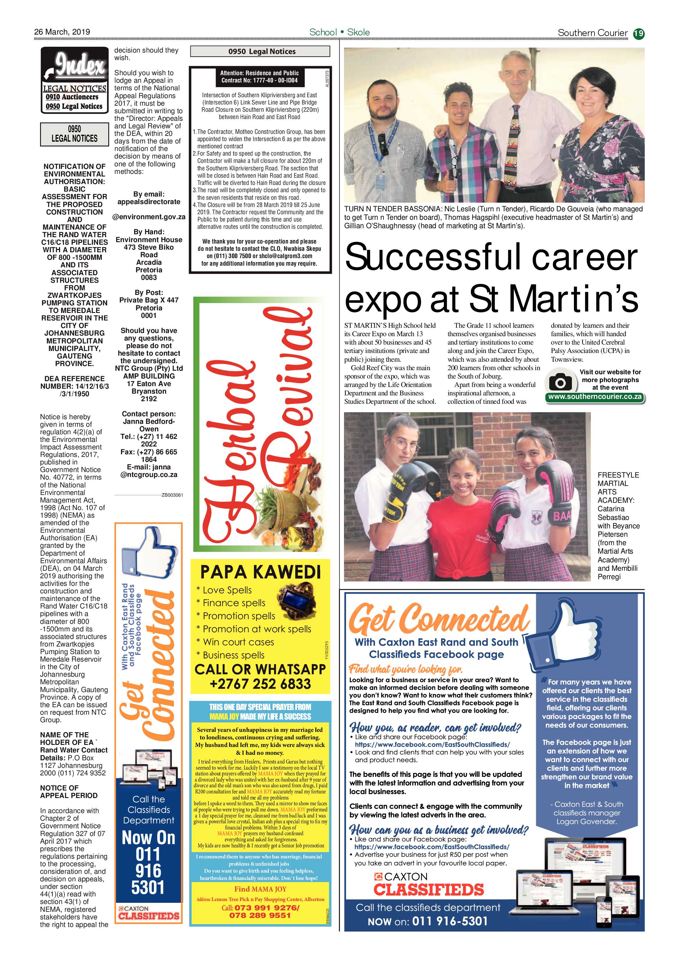 Southern Courier 26 March 2019 page 19