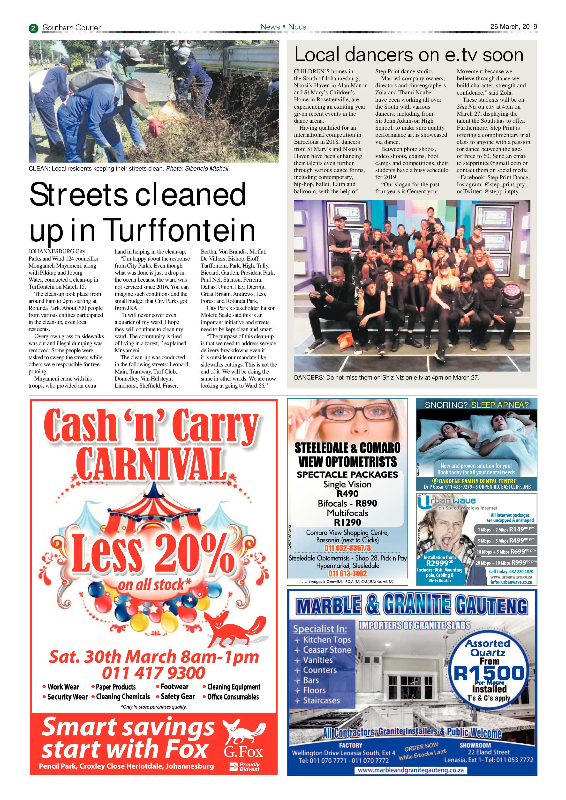 Southern Courier 26 March 2019 page 2
