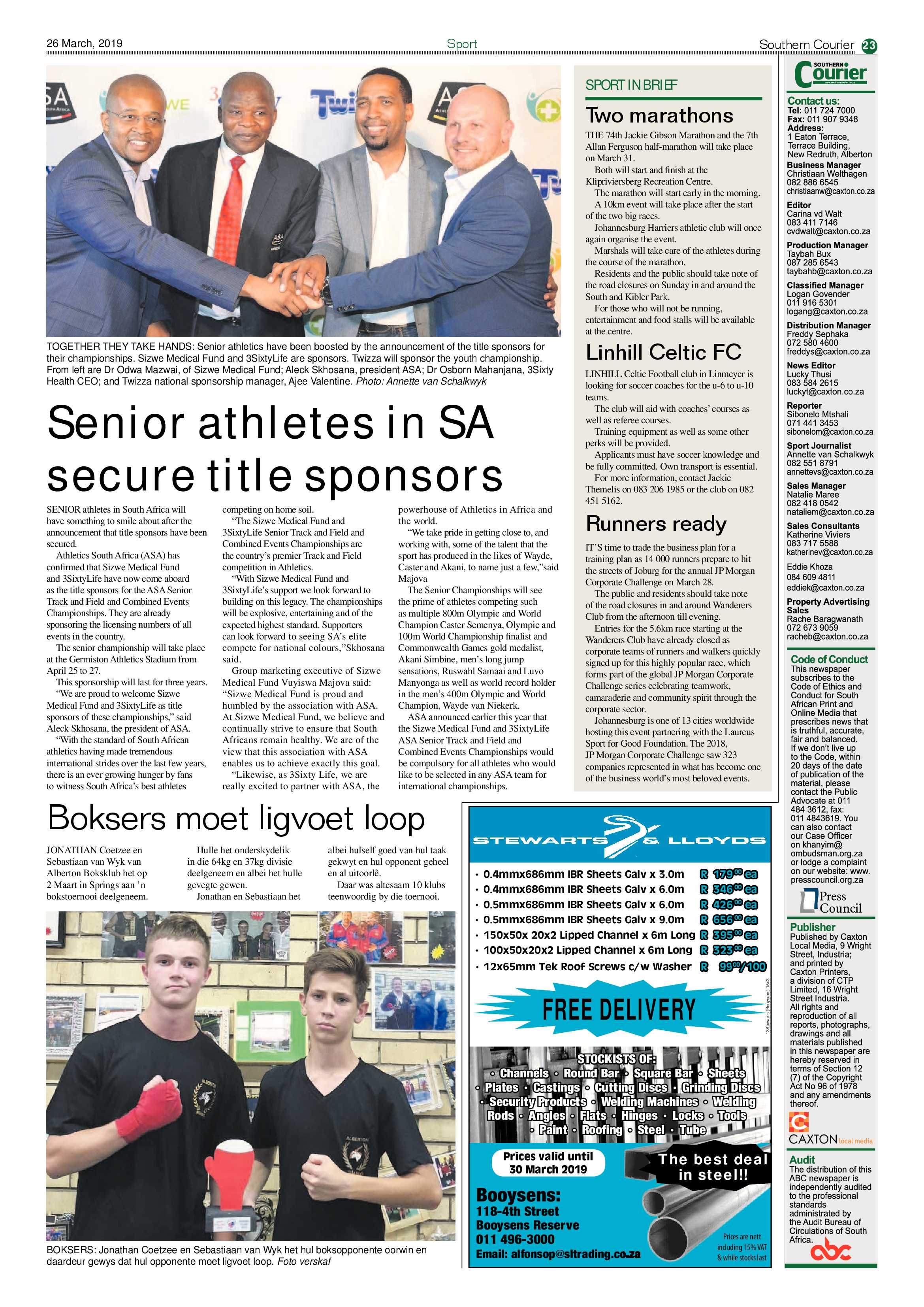 Southern Courier 26 March 2019 page 23