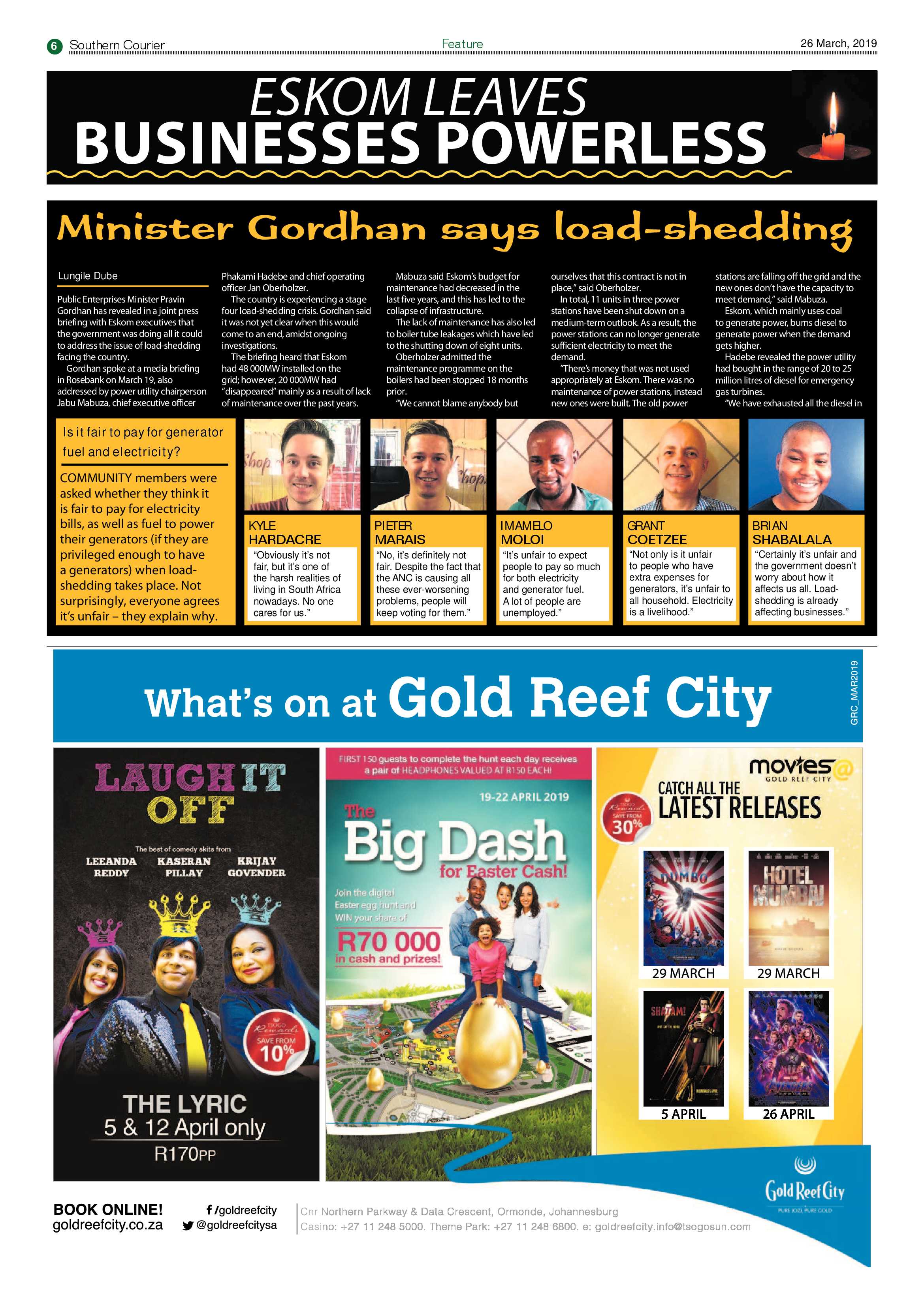 Southern Courier 26 March 2019 page 6