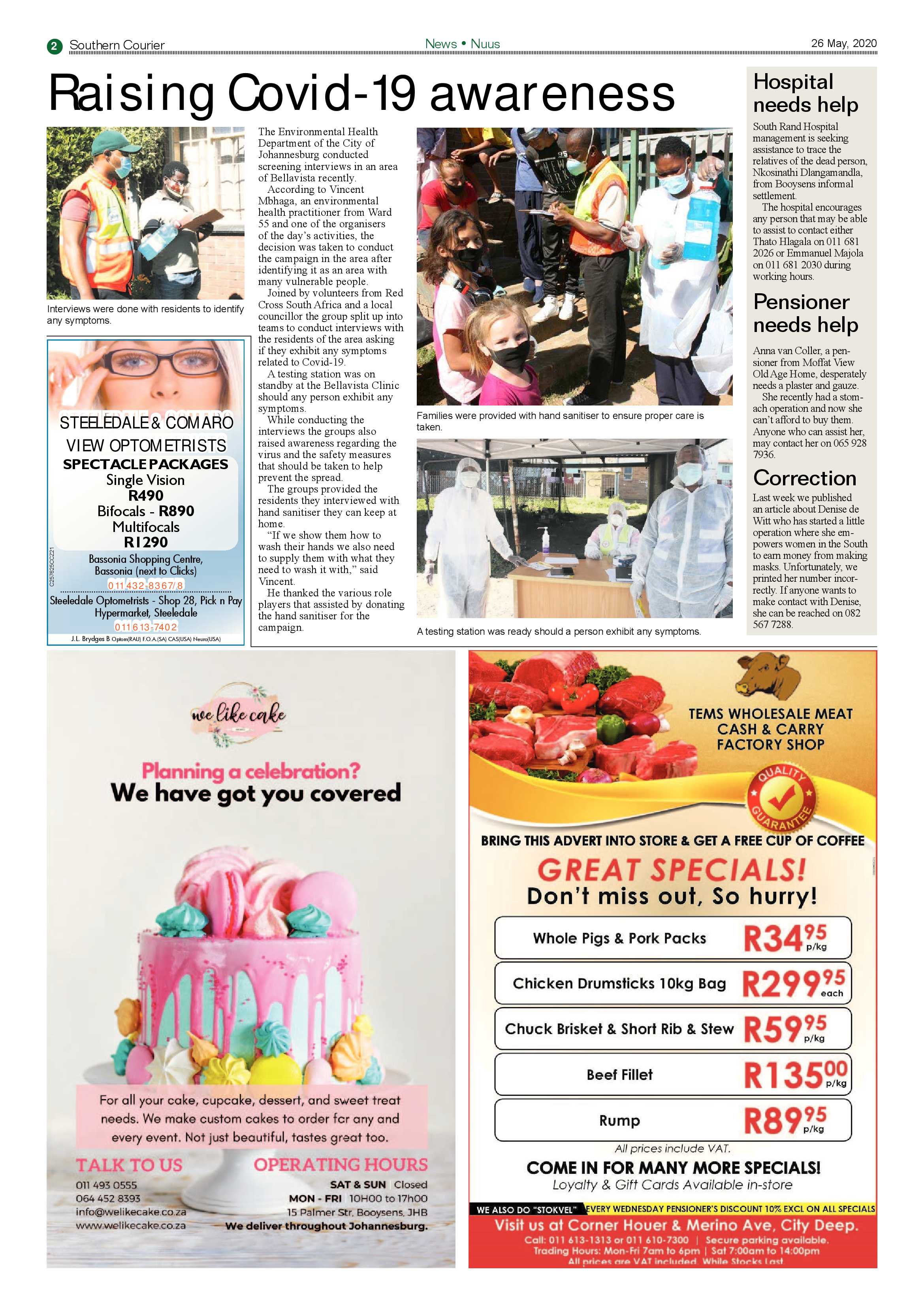 Southern Courier 26 May 2020 page 2