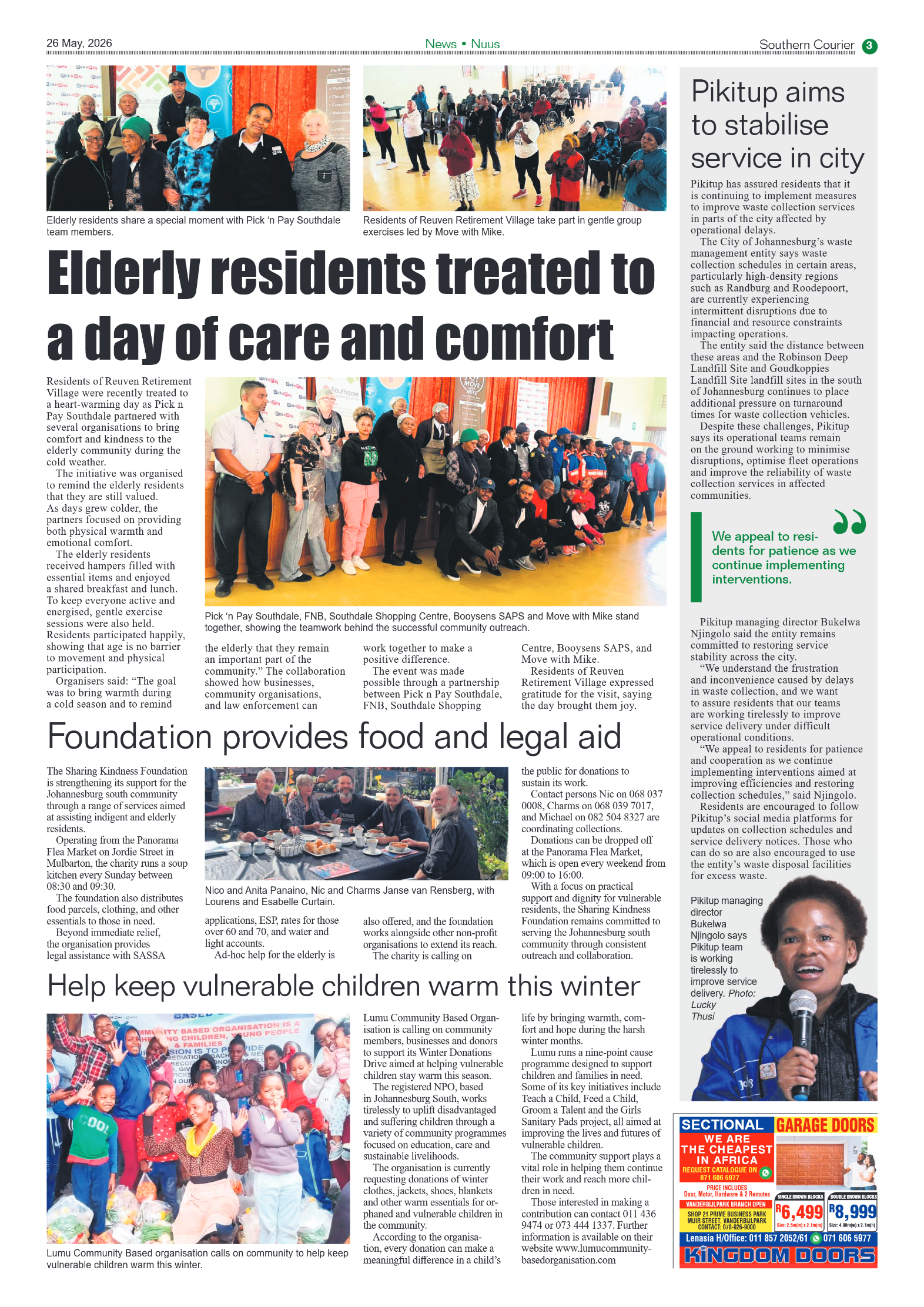 Southern Courier 26 May 2026 page 3