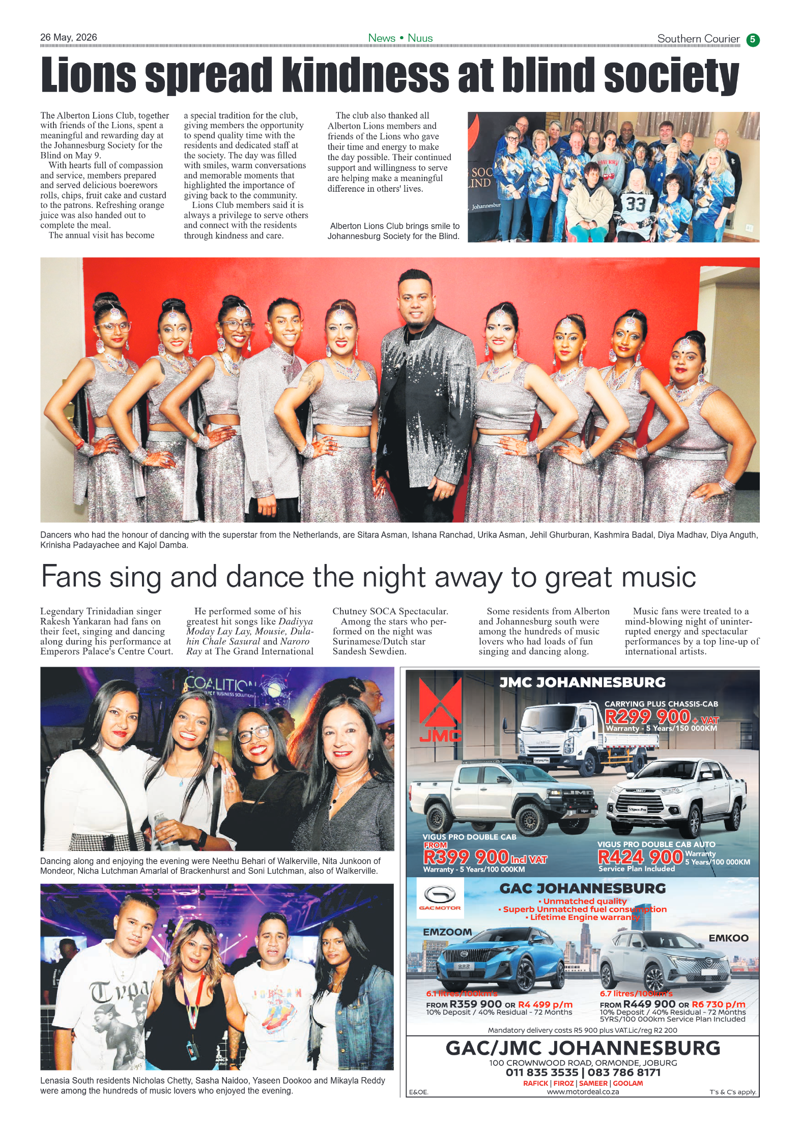 Southern Courier 26 May 2026 page 5
