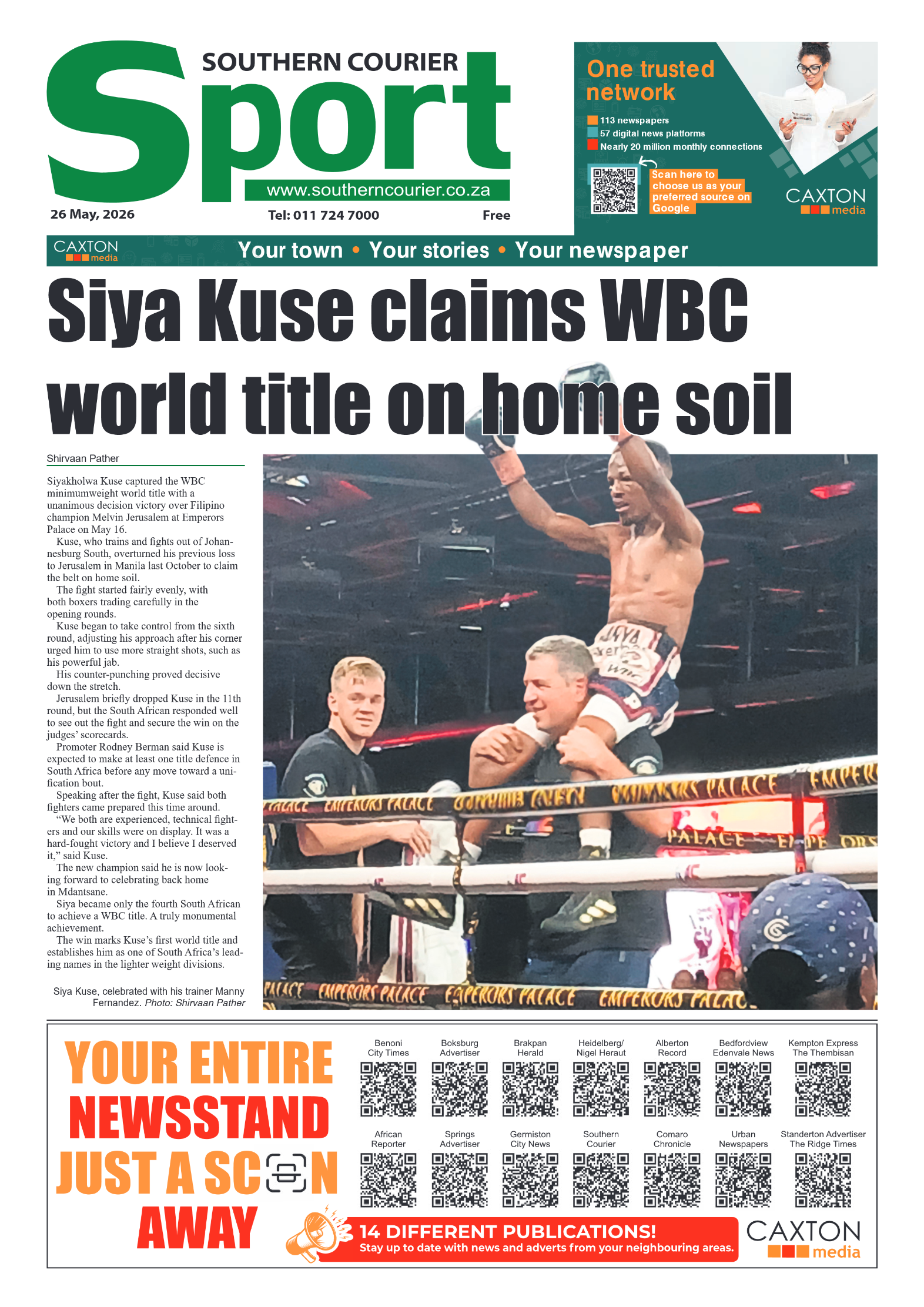 Southern Courier 26 May 2026 page 8