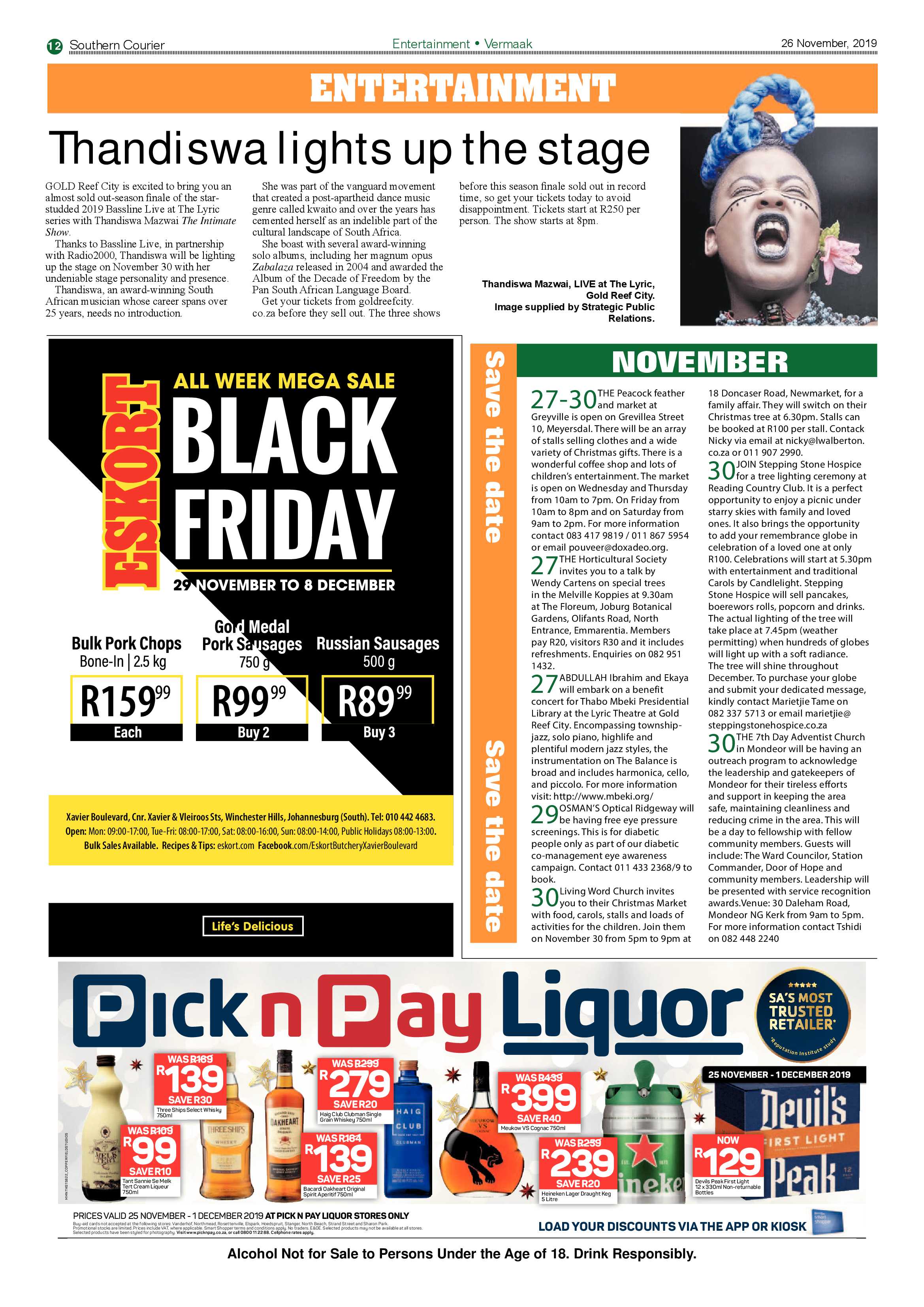 Southern Courier 26 November 2019 page 12