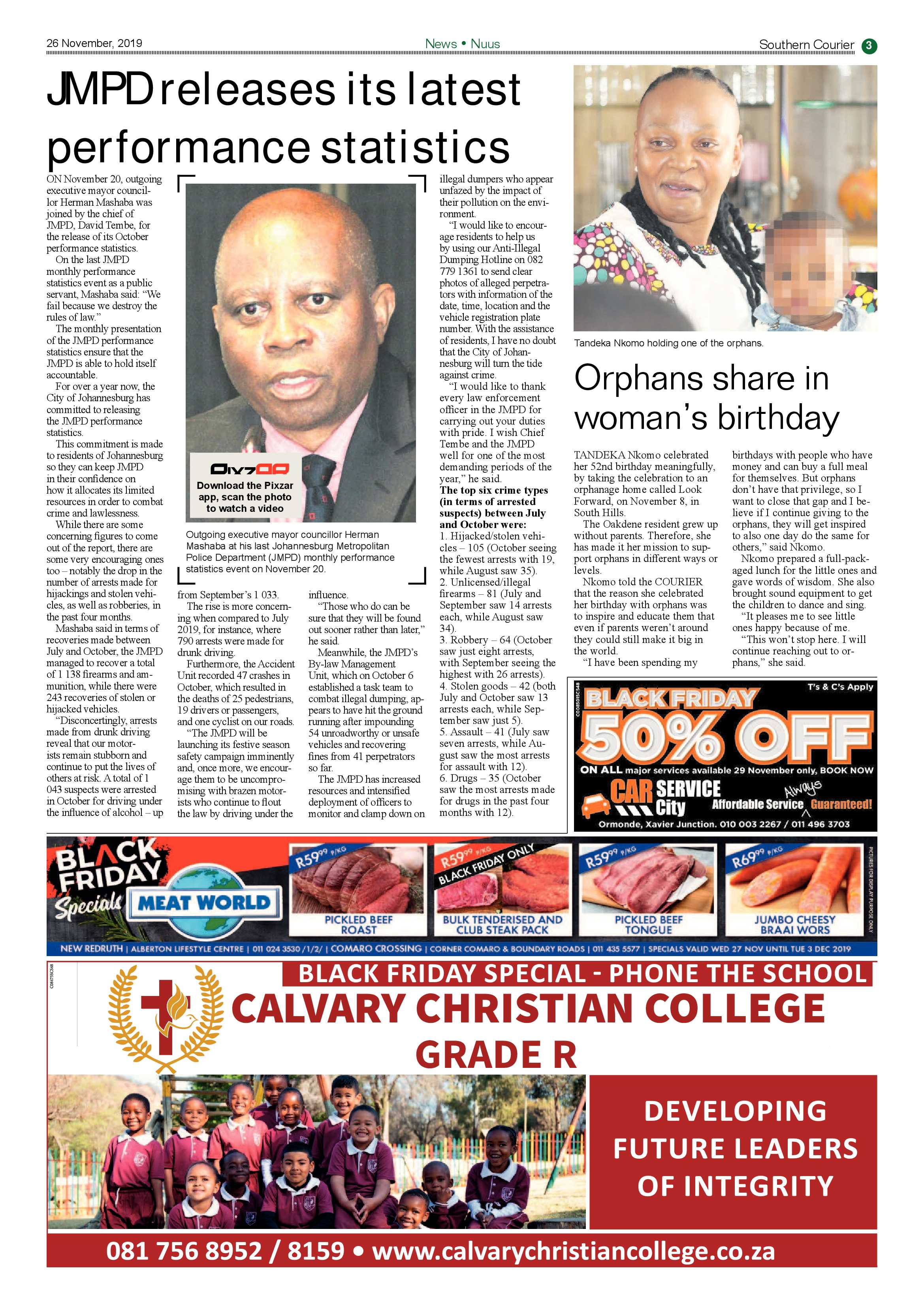 Southern Courier 26 November 2019 page 3