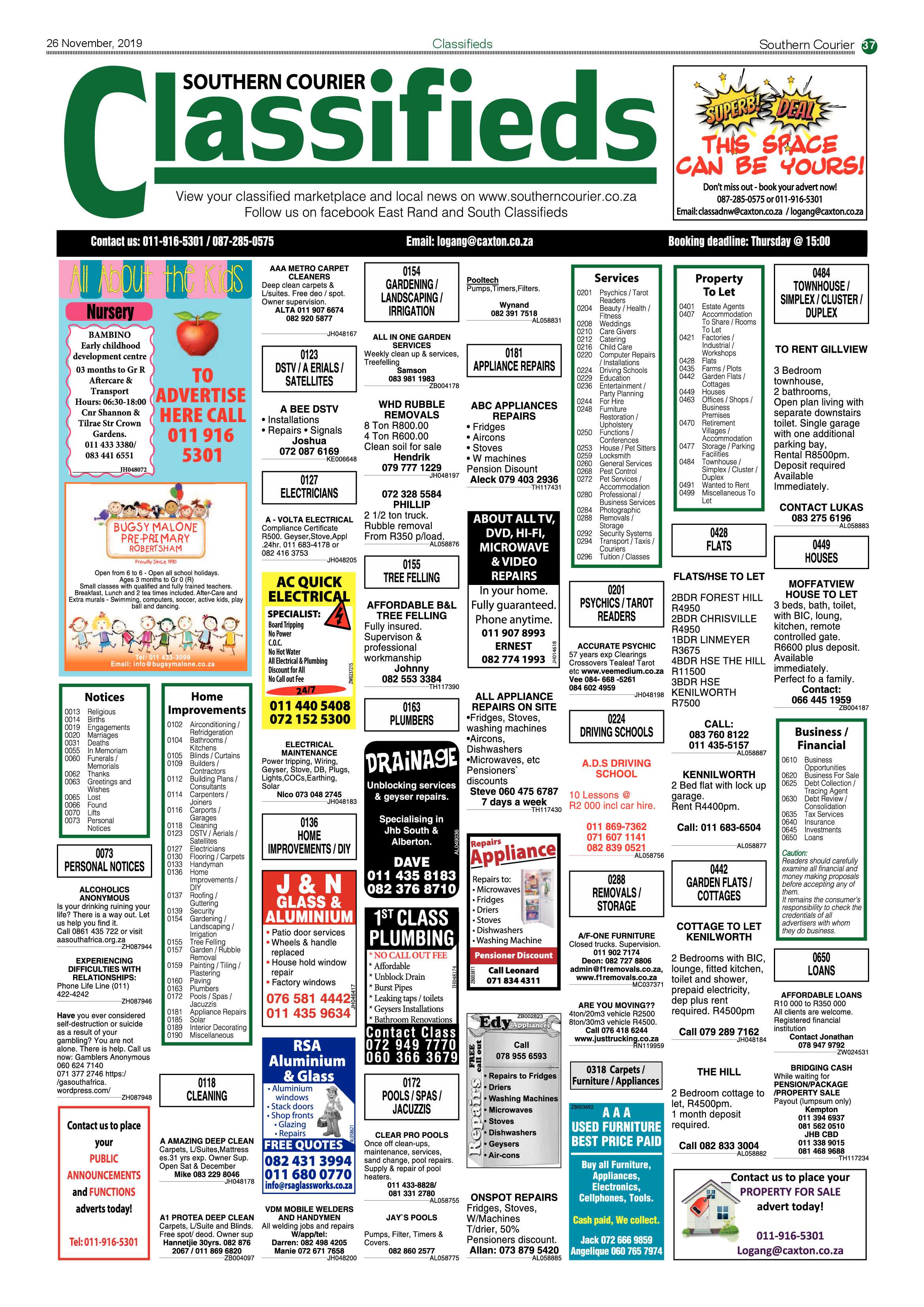 Southern Courier 26 November 2019 page 37