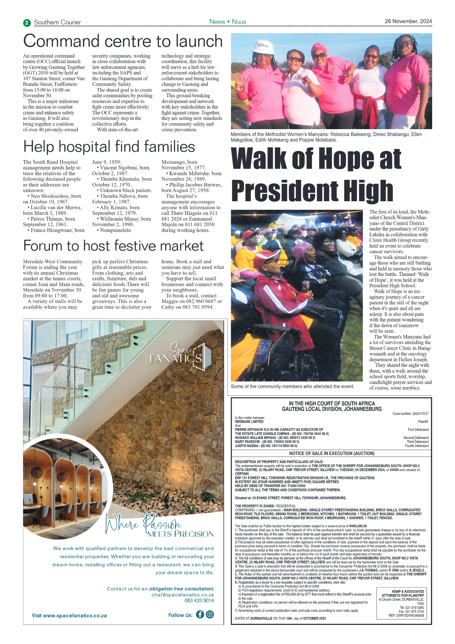 Southern Courier 26 November 2024 page 4