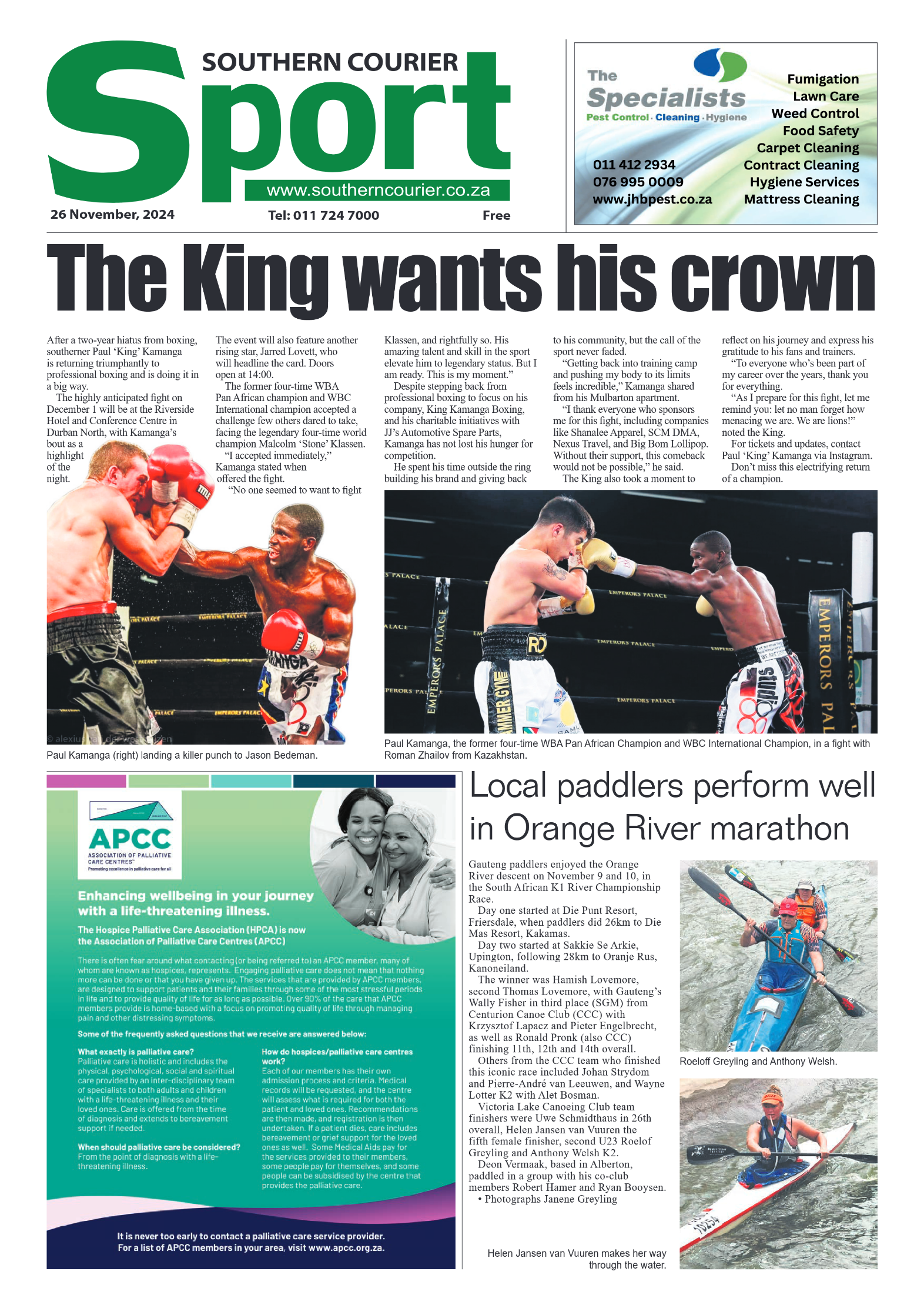 Southern Courier 26 November 2024 page 8