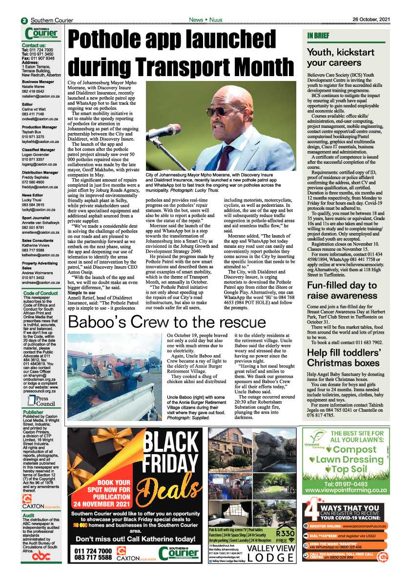 Southern Courier 26 October 2021 page 4