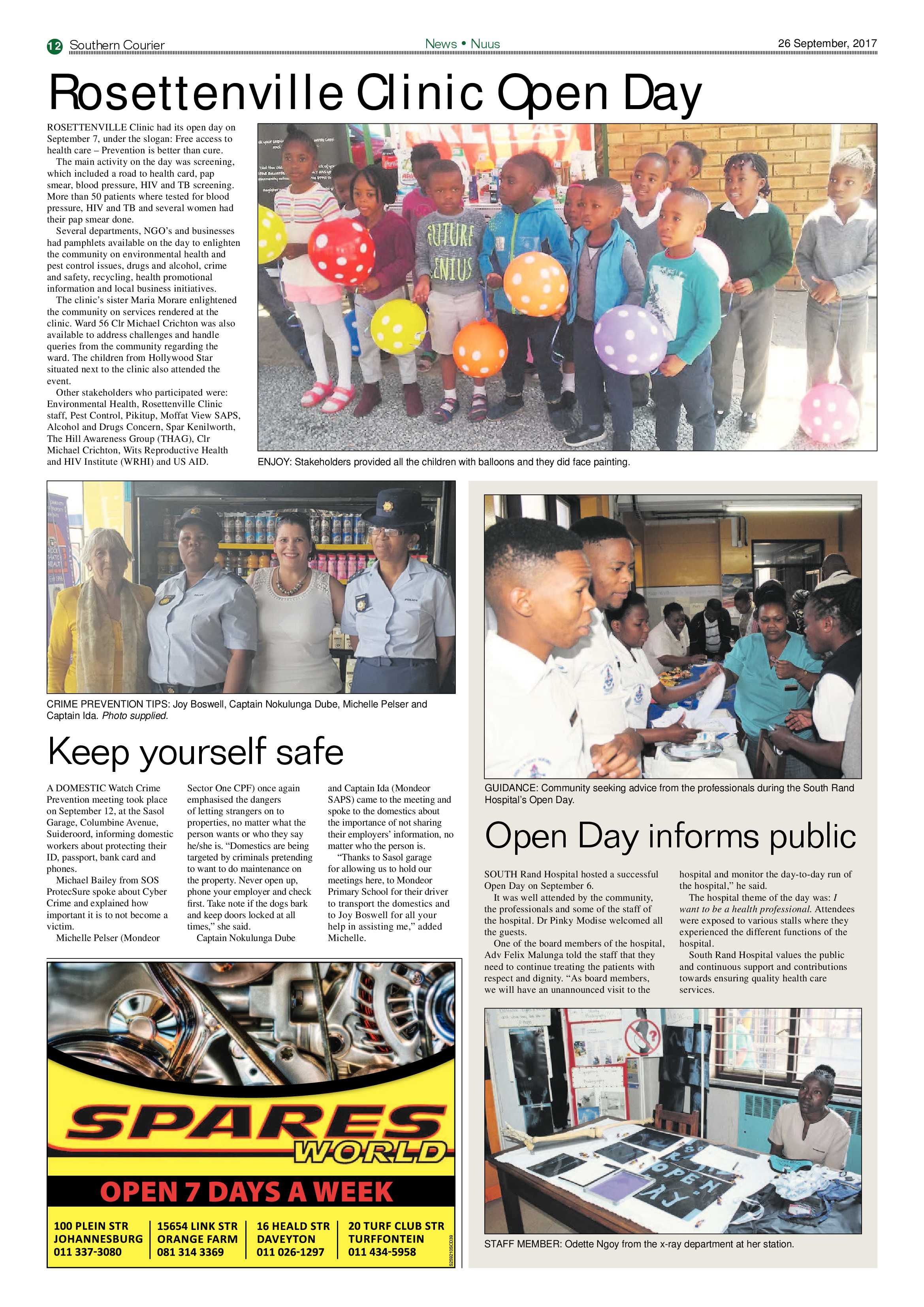 Southern Courier 26 September 2017 page 12
