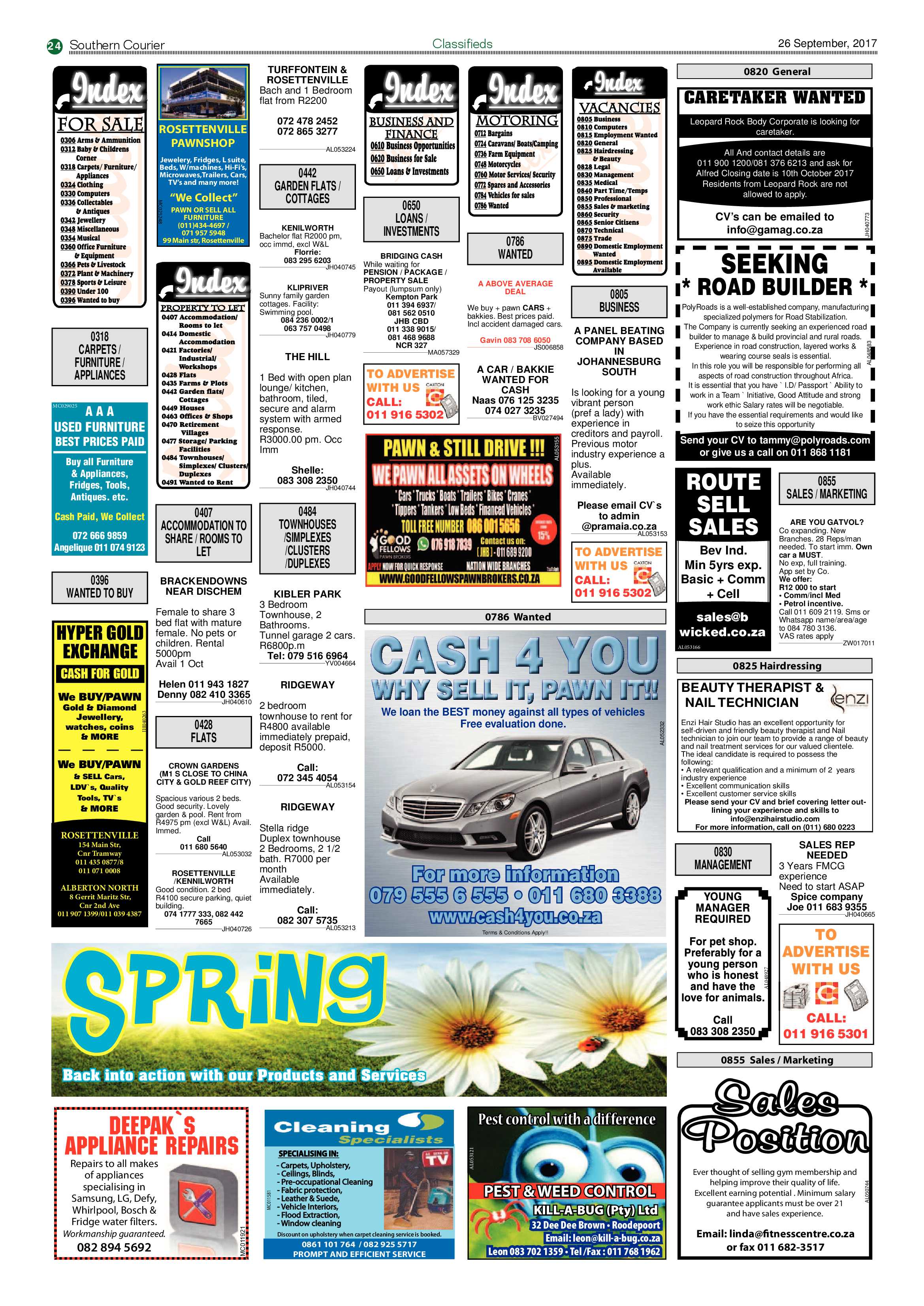 Southern Courier 26 September 2017 page 24