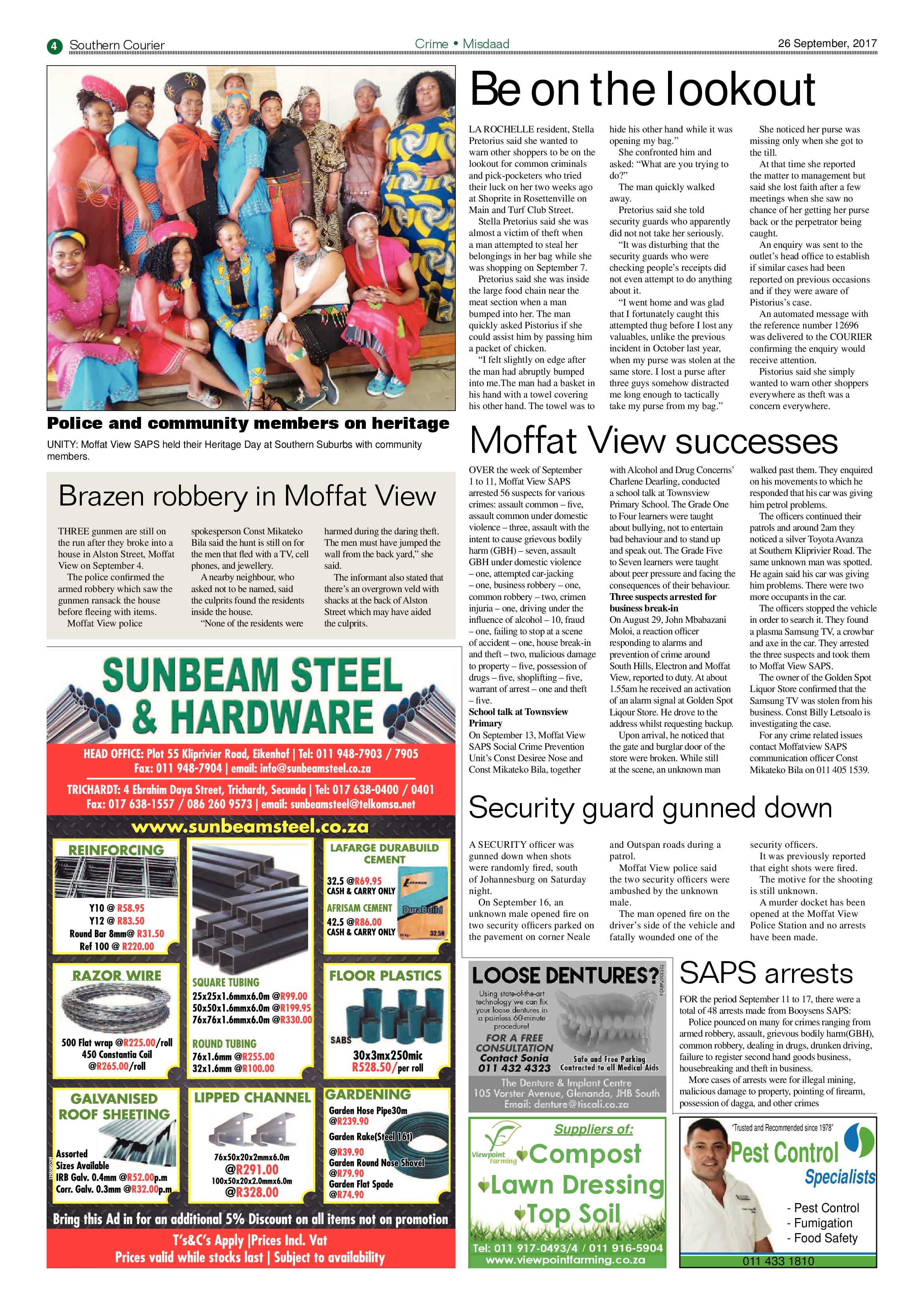 Southern Courier 26 September 2017 page 4