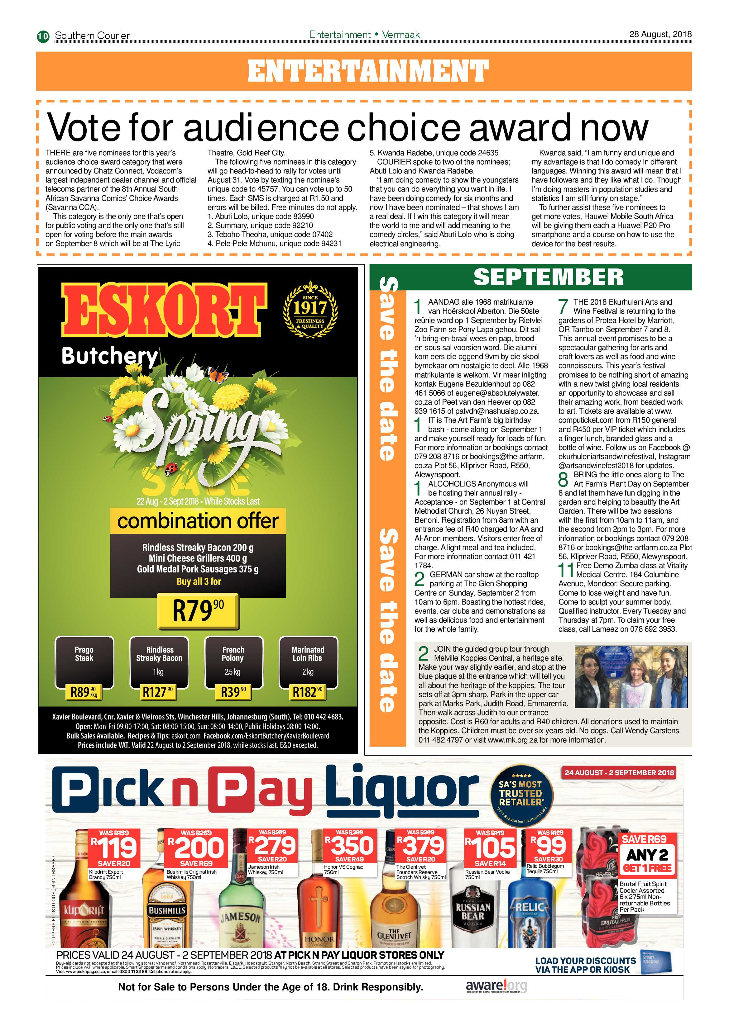 Southern Courier 28 August 2018 page 10