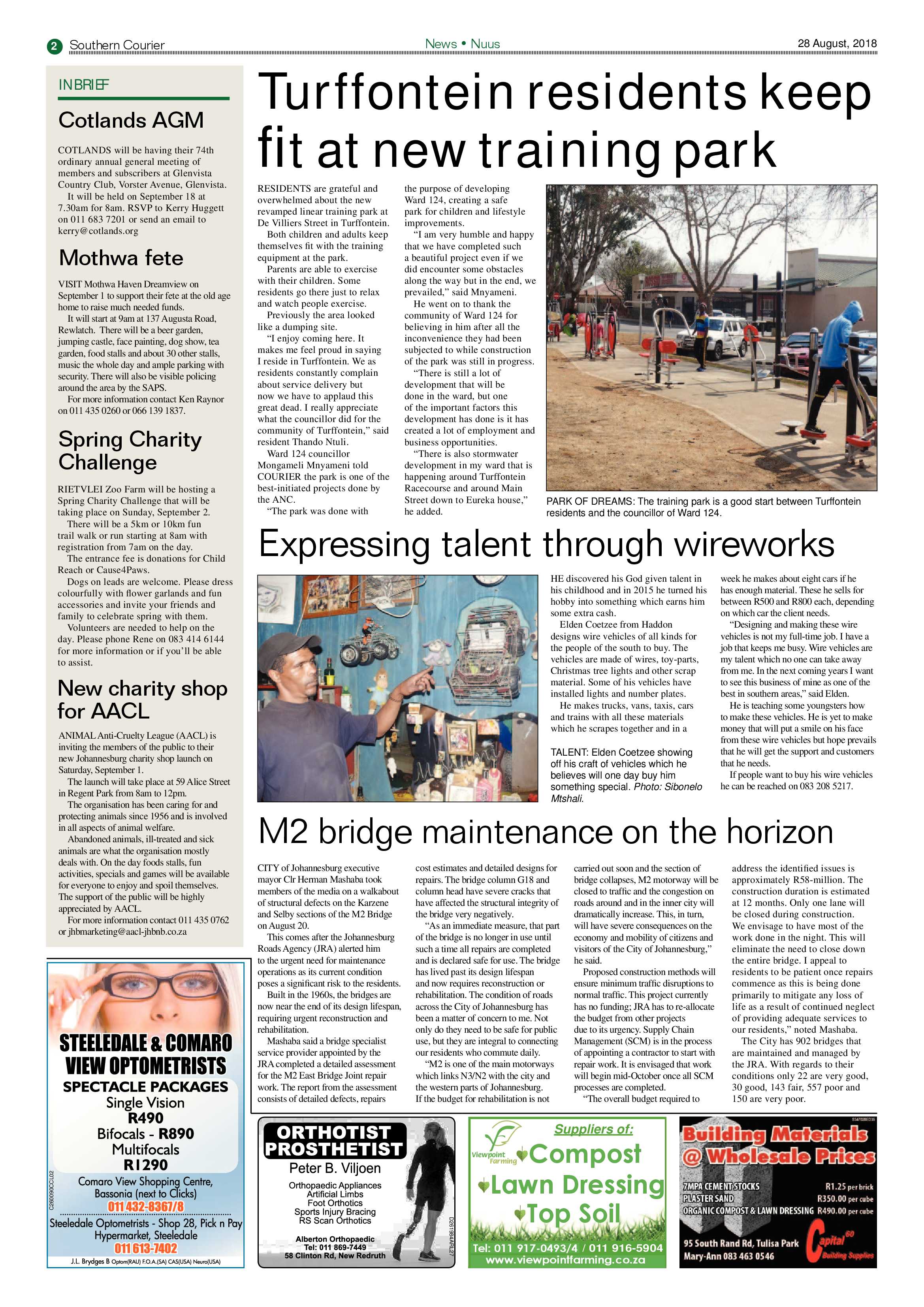 Southern Courier 28 August 2018 page 2
