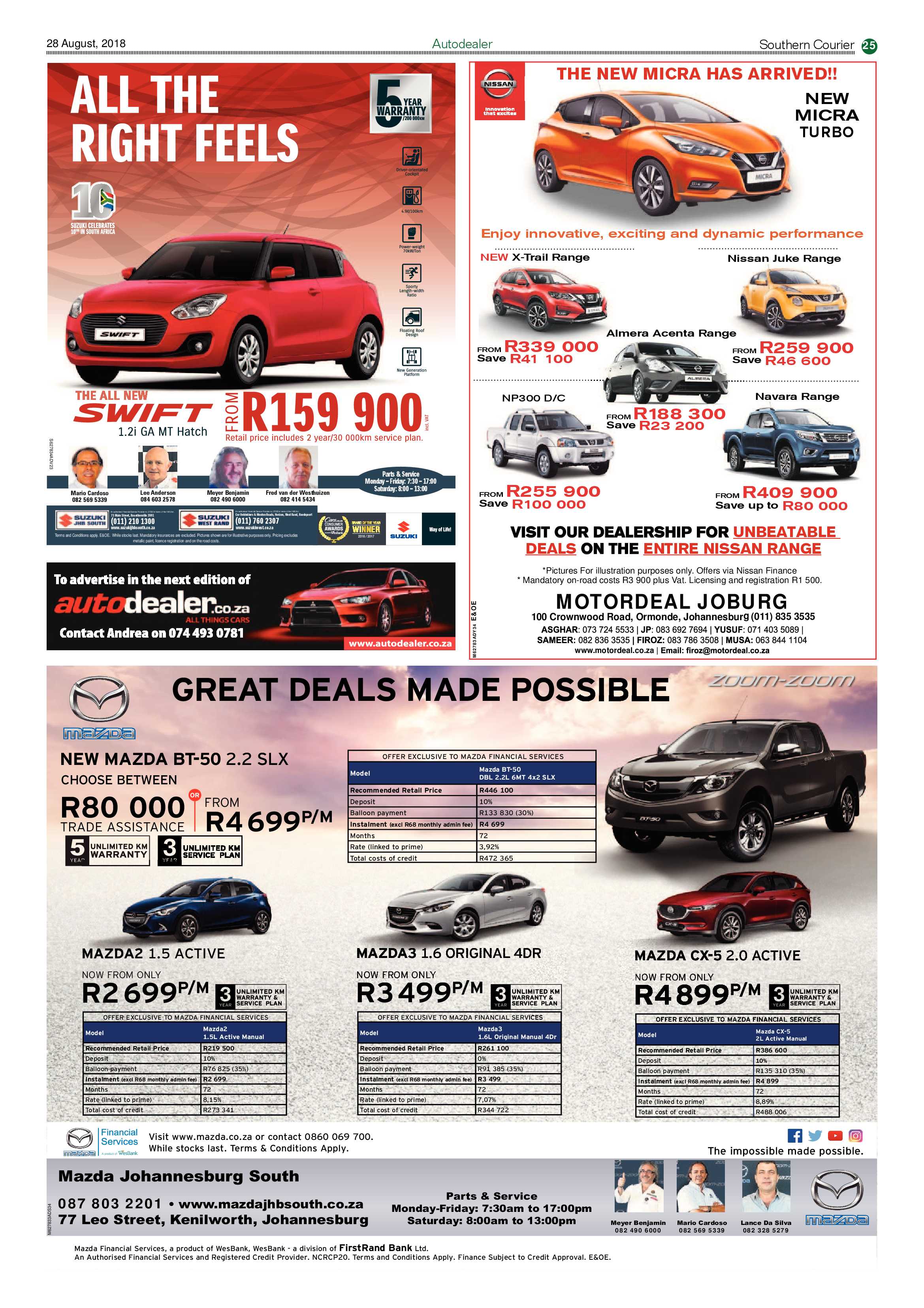 Southern Courier 28 August 2018 page 25