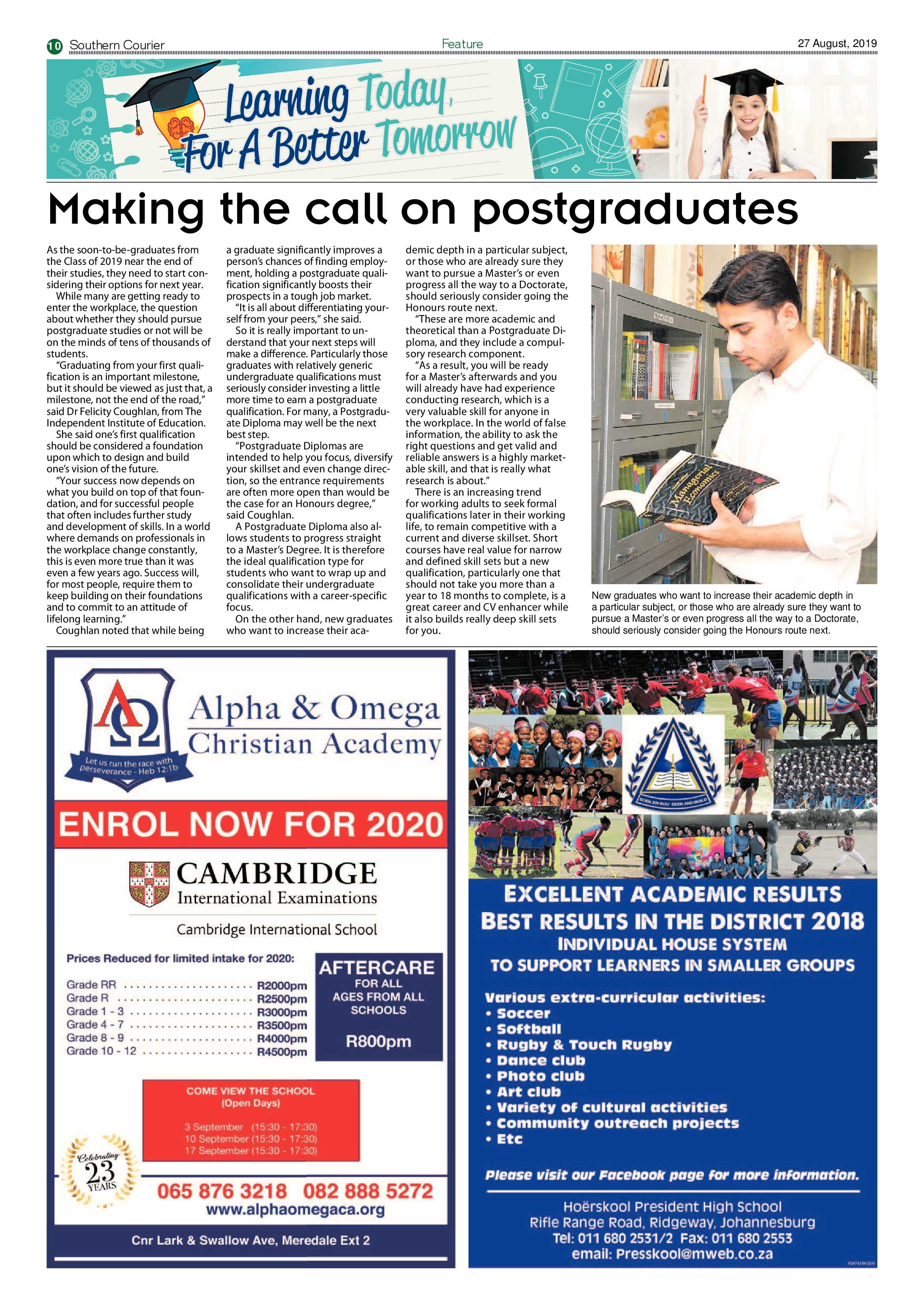 Southern Courier 27 August 2019 page 10