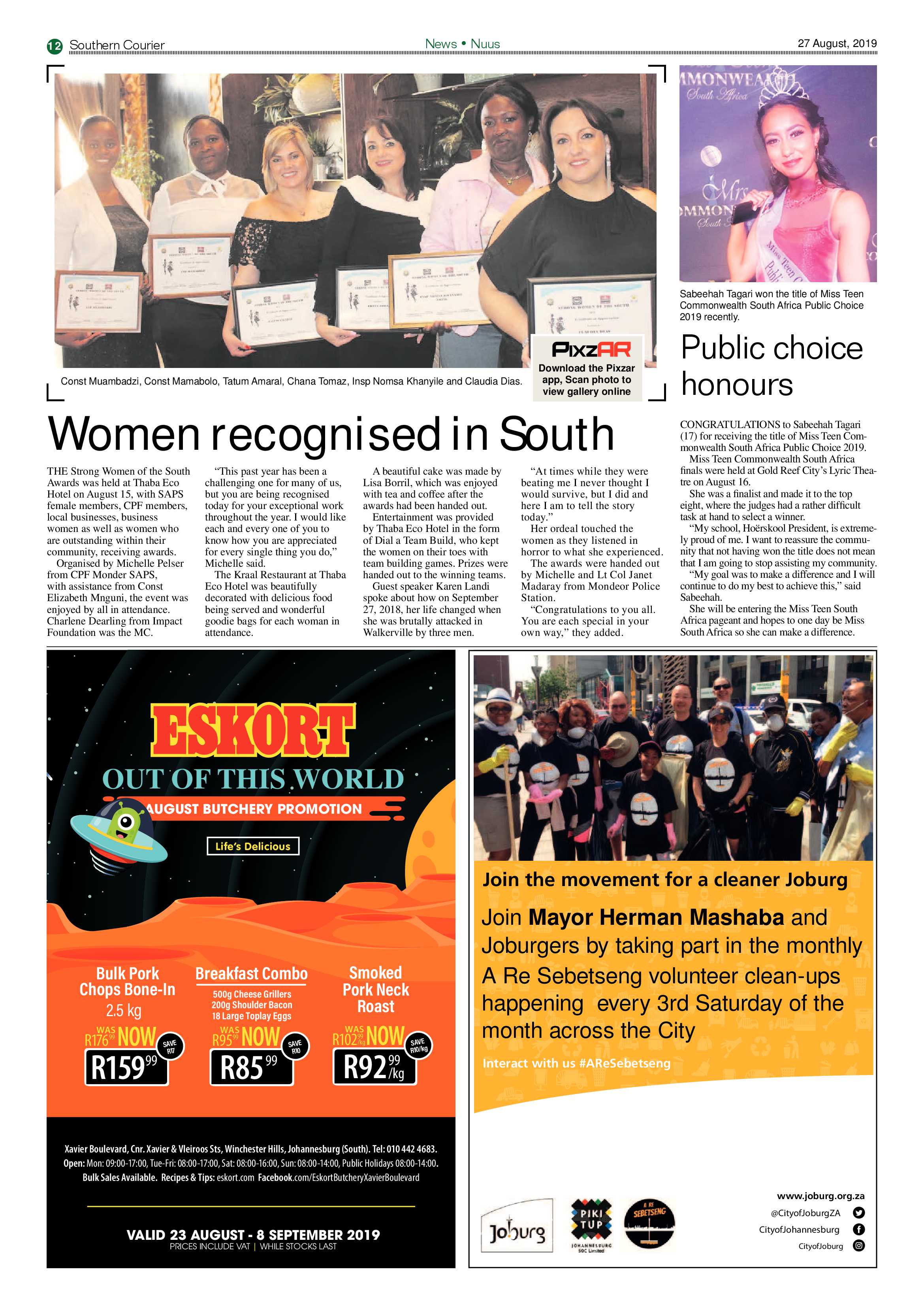 Southern Courier 27 August 2019 page 12
