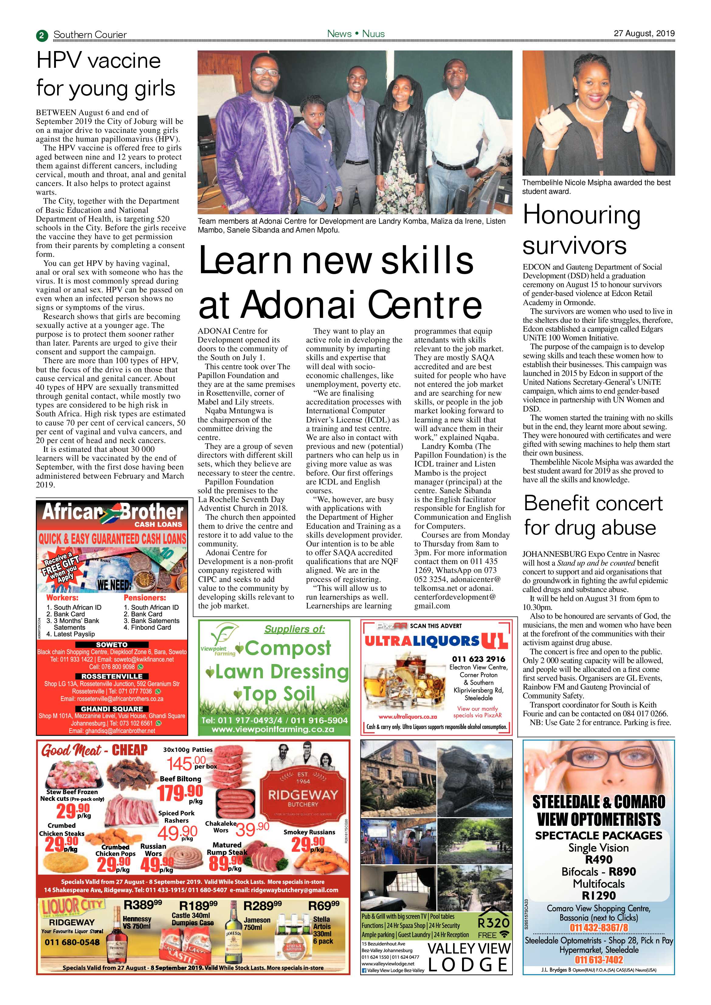 Southern Courier 27 August 2019 page 2