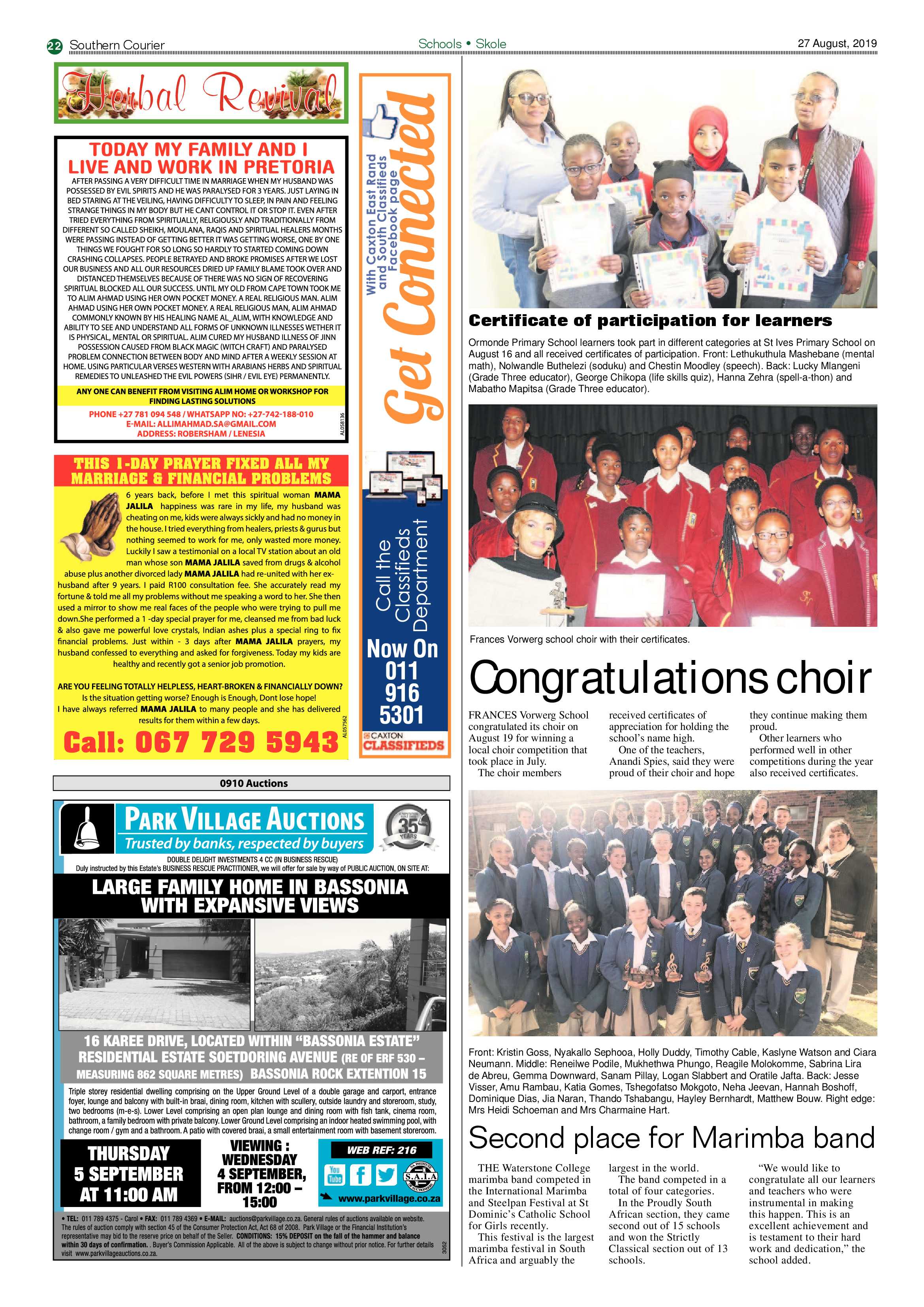 Southern Courier 27 August 2019 page 22