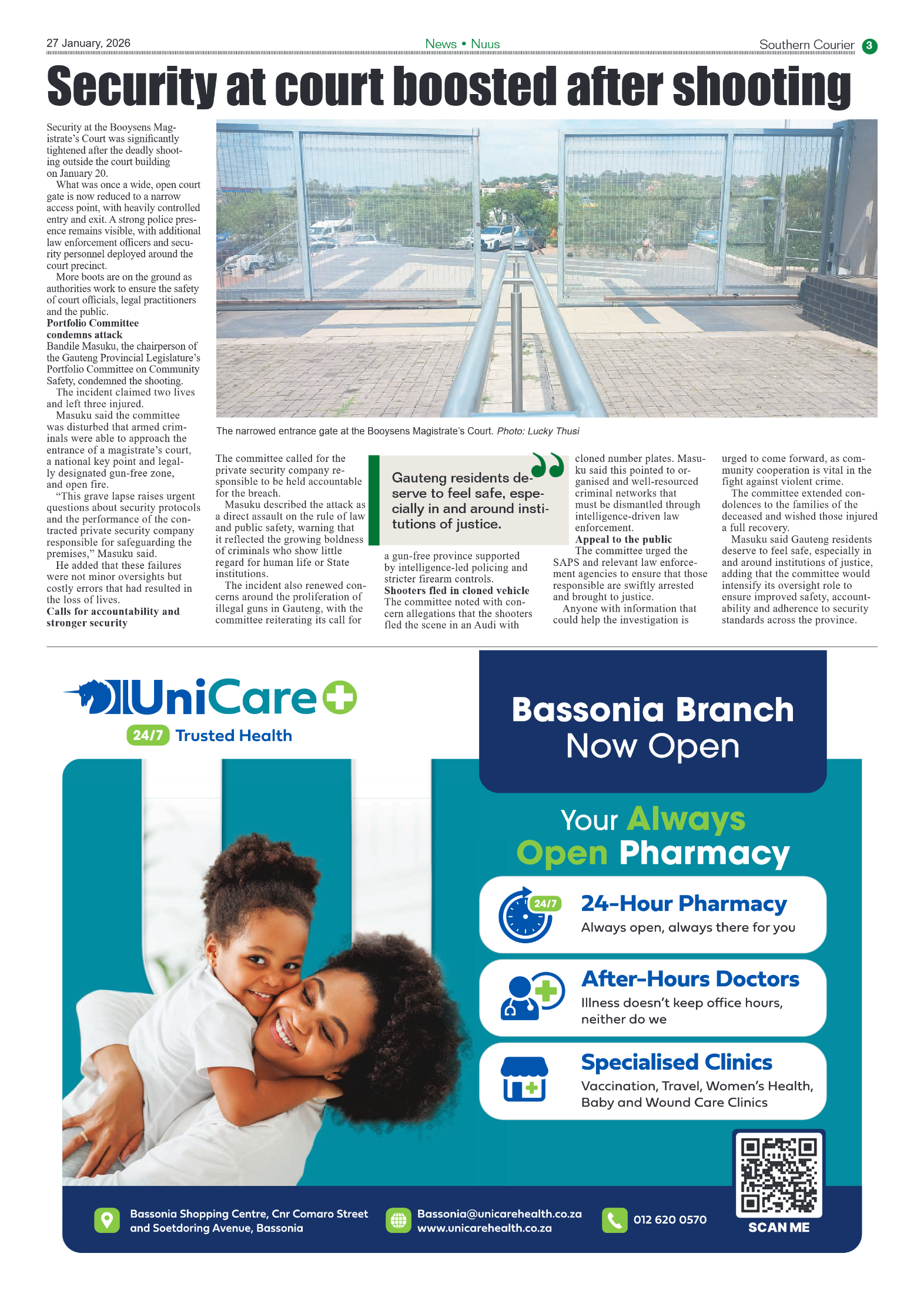 Southern Courier 27 January 2026 page 3